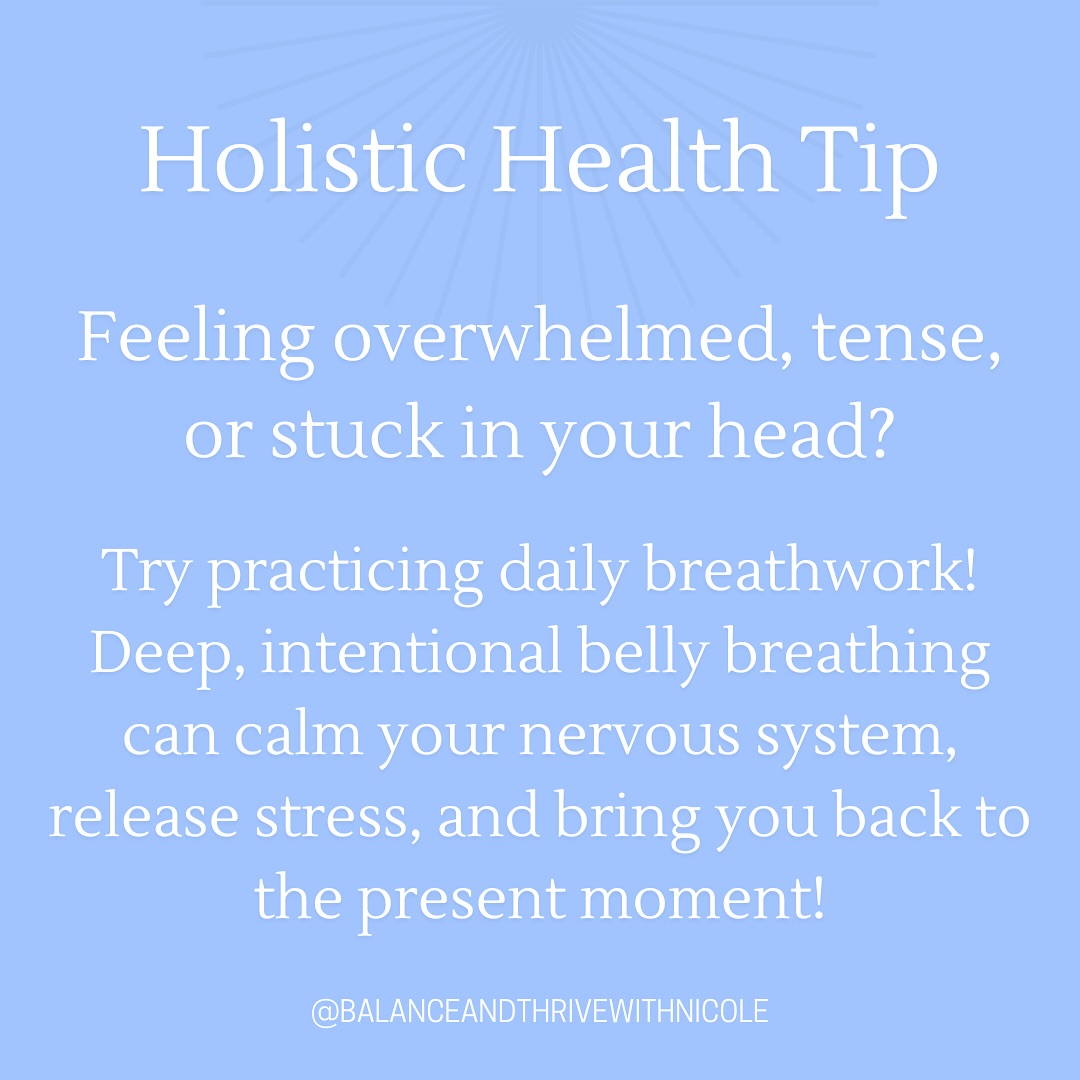 Did you know that something as simple as your breath can transform how you feel in minutes?
Breathwork, especially diaphragmatic or “belly” breathing, taps into your parasympathetic nervous system—the part of you responsible for rest and relaxation. Just a few minutes of focused breathing can lower cortisol (your stress hormone), ease tension, and improve clarity.
Here’s how to try it:
1️⃣ Sit or lie in a comfortable position.
2️⃣ Place one hand on your chest and the other on your belly.
3️⃣ Inhale deeply through your nose, letting your belly rise as you fill your lungs.
4️⃣ Exhale slowly through your mouth, feeling your belly fall.
Repeat this for 5-10 breaths, and notice how your body begins to soften and your mind clears.
This simple practice isn’t just a stress-reliever; it’s a gateway to better health. Studies show that daily breathwork can improve digestion, lower blood pressure, and even enhance focus and energy levels. Imagine starting each day with a practice that creates peace and balance!
✨ Give it a try today and notice the difference it makes in your mood and energy.
Follow for more holistic health tips to help you feel your best—mind, body, and spirit!
#BreathworkForStress #HolisticHealing #MindBodyConnection #CalmYourNervousSystem #WellnessTips