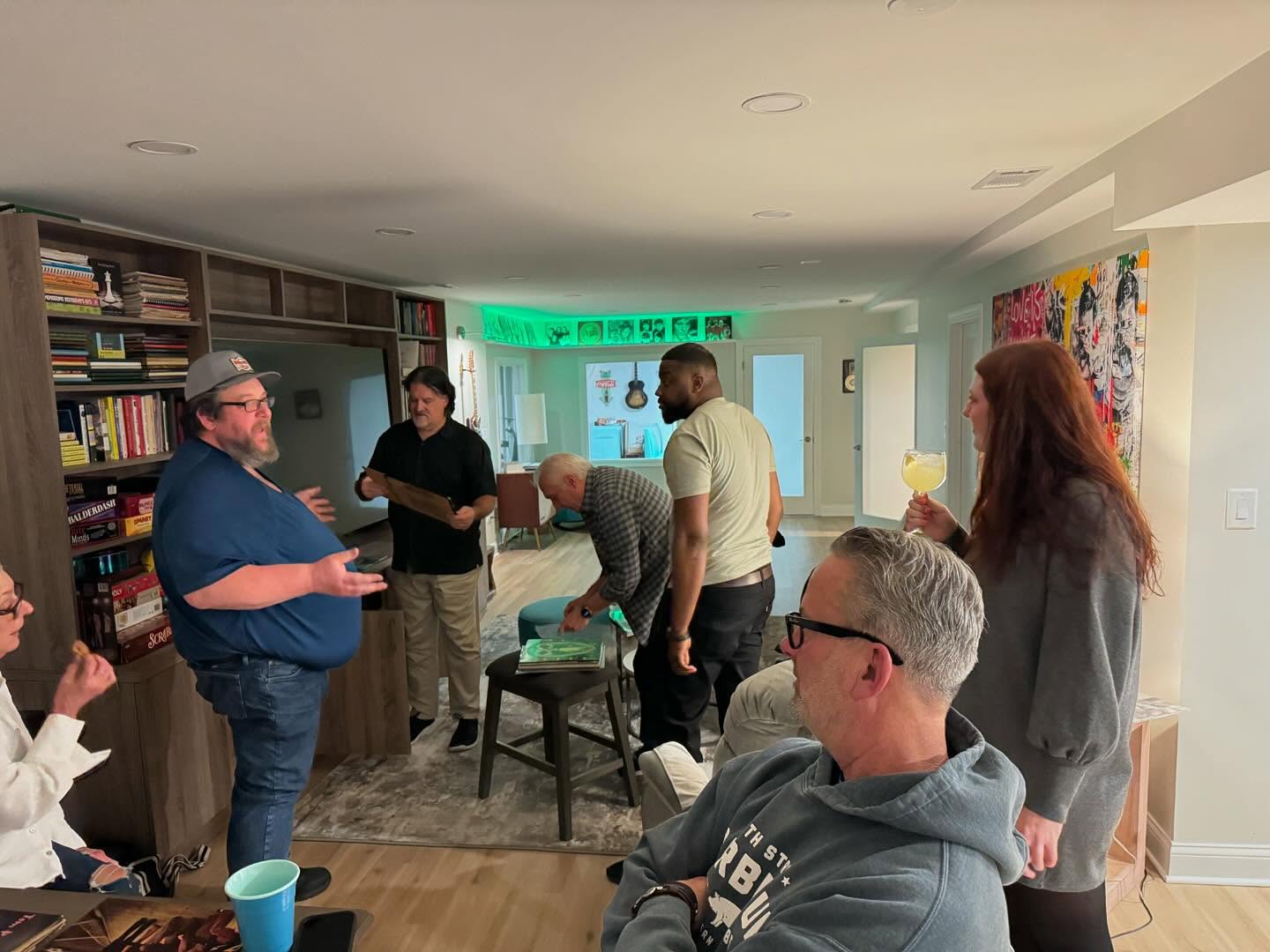 As much as we love being on stage and performing, nothing beats spending time with our band family! Last night the Cicciarelli Family invited the band and their families over and tasked everyone to bring a vinyl that was important to them. It was great to bond over one of the many things we all love; music.