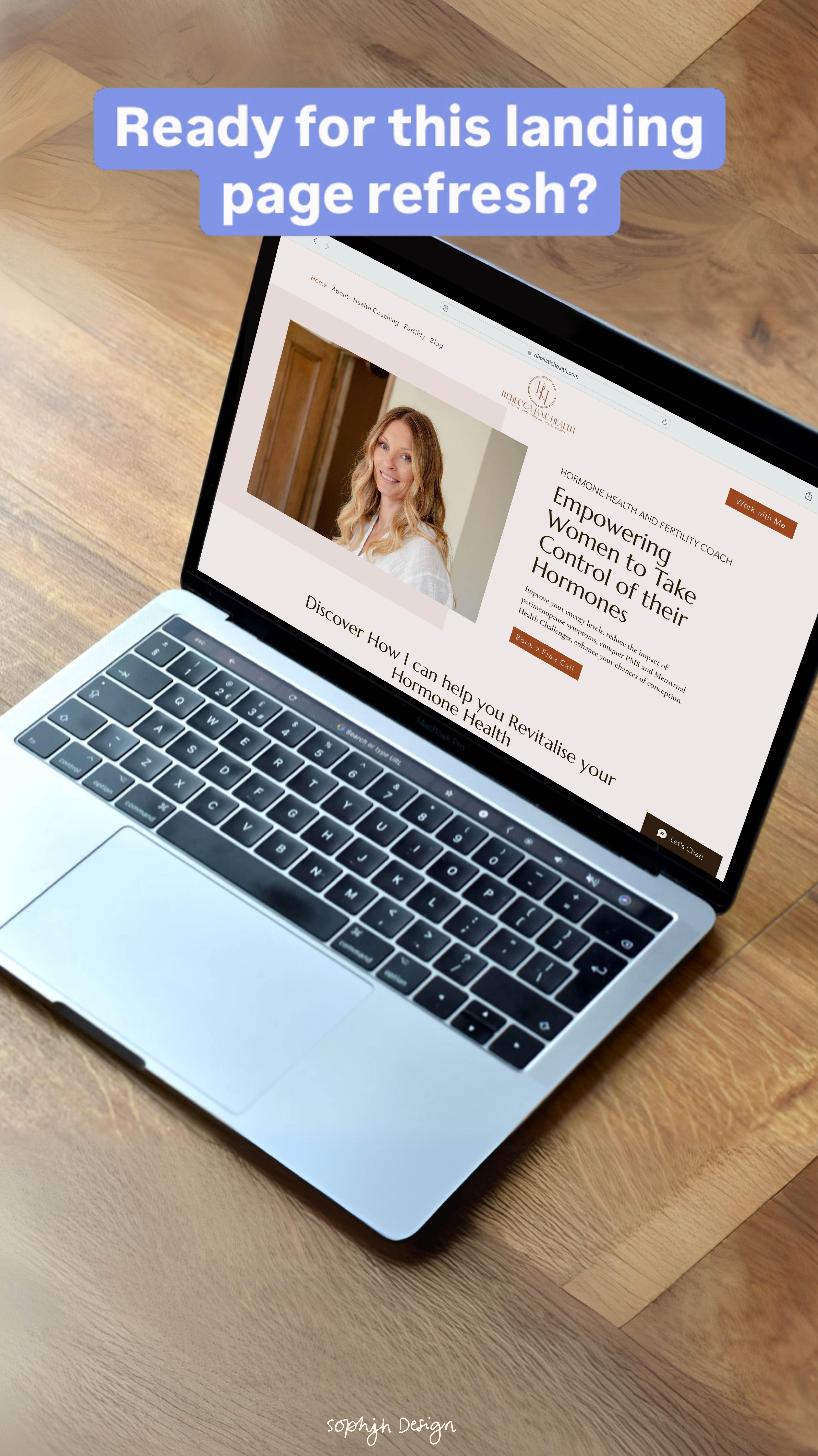 Take a look at the difference✨
I’ve really enjoyed working on the new landing page design for @rebecca.jane.health - featuring a new colour scheme and logo (as well as the updated layout).
Becky’s landing page now aligns with her expertise and identity on social media. The fresh header and footer designs also help the new branding to tie-in with the rest of the site💕
I also worked on the on-page SEO and the meta-descriptions and titles in the background.
#websitedesigner #wixwebsite #wixwebsitedesign #webdesigner #smallbusinesswebsite #landingpagedesign #healthcoach #healthcoachwebsite #healthwebsite #uksmallbusinessowner #uksmallbusinessnetwork #femaleledsmallbusiness #smallbusinesswebsitedesign #webdesignagency #designagency #designstudio #webdesignstudio #graphicdesign #landingpage #websitelandingpage @wix