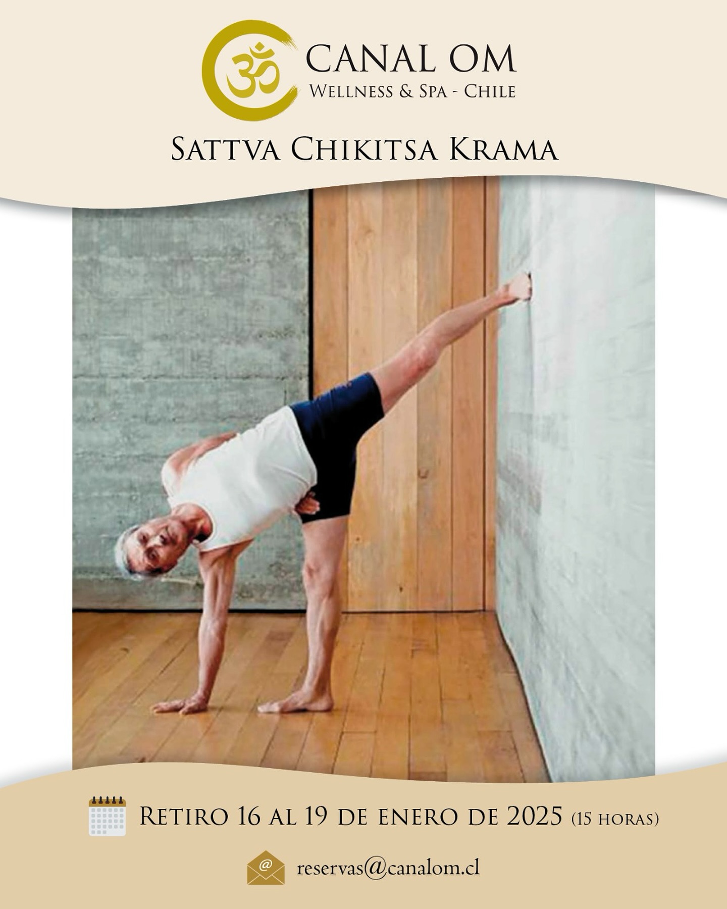 El método Sattva Yoga de @gustavo_ponce_yogashala , enfocado en la alineación y fortalecimiento total de la columna, es una experiencia transformadora que hay que vivir, porque no es fácil de describir, hay que sentirla ✨🧘♀️🧘🏻♂️✨
Te esperamos en @canal_om del ¡16 al 19 de enero! Inscríbete en reservas@canalom.cl
.
.
.
La palabra “Sattva” significa “armonía” y “Chikitsa”, “terapia”. Todo el trabajo se hace con la ayuda de la pared. El énfasis está en el estiramiento y fortalecimiento de las cadenas musculares que sustentan la columna. Excelente para las personas que sufren de dolores de espalda y contracturas.