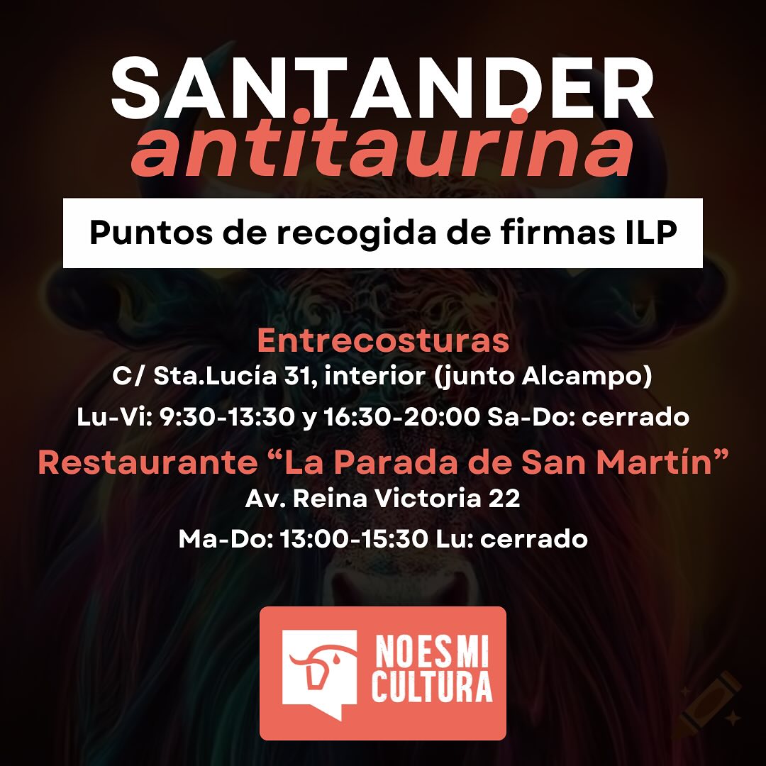 ⚠️ ¡Quedan menos de 2 meses! ⚠️
Tenemos hasta el 19 de enero para conseguir 500.000 firmas y dar el primer paso para acabar con la tauromaquia en España. ✊🏻🚫🐂
Si eres de Cantabria, pásate por cualquiera de los dos puntos de recogida de firmas. (Solo mayores de edad con nacionalidad española pueden firmar esta ILP.)
Si lo prefieres, y tienes certificado digital, puedes firmar online en FIRMA.NOESMICULTURA.ORG 💻✍️
Es la mayor oportunidad en la historia de nuestro país para acabar con la tauromaquía. !Los animales nos necesitan! 💚
ℹ️ Conoce toda la información sobre la ILP NO ES MI CULTURA en @noesmicultura.ilp
#ilp #noesmicultura #ilpnoesmicultura #tauromaquiaabolicion #dinoalatauromaquia #stoptauromaquia #animales #justicia #veganismo #govegan