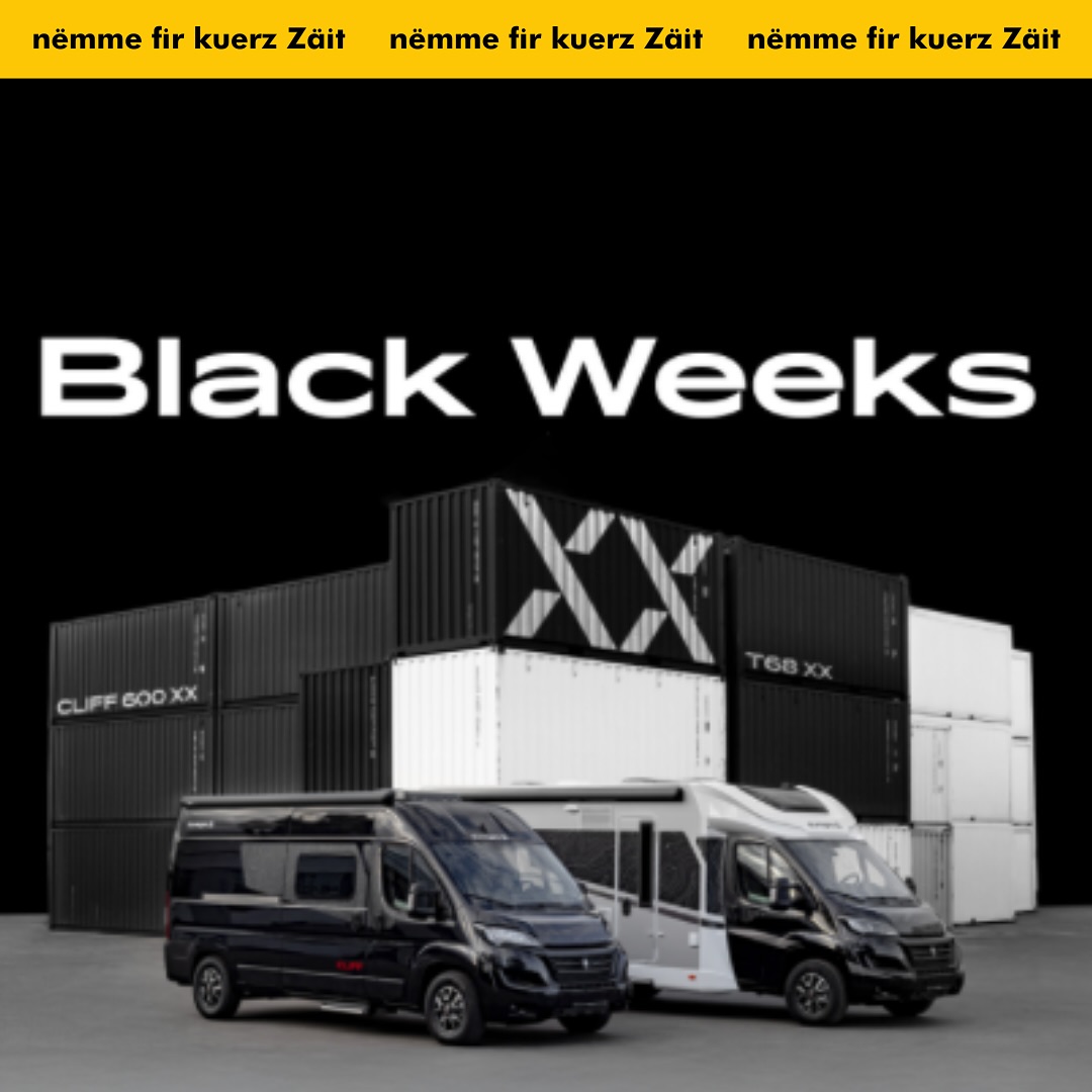 🚨 Black Weeks beim Fiisschen
📅 bis den 8. Dezember
De CLIFF 600 XX an den T68 XX – allen zwee an der limitéierter XX Editioun.
#beimfiisschen #luxembourg #vanlife #campervan #sunlightcliff #blackfridayluxemburg
