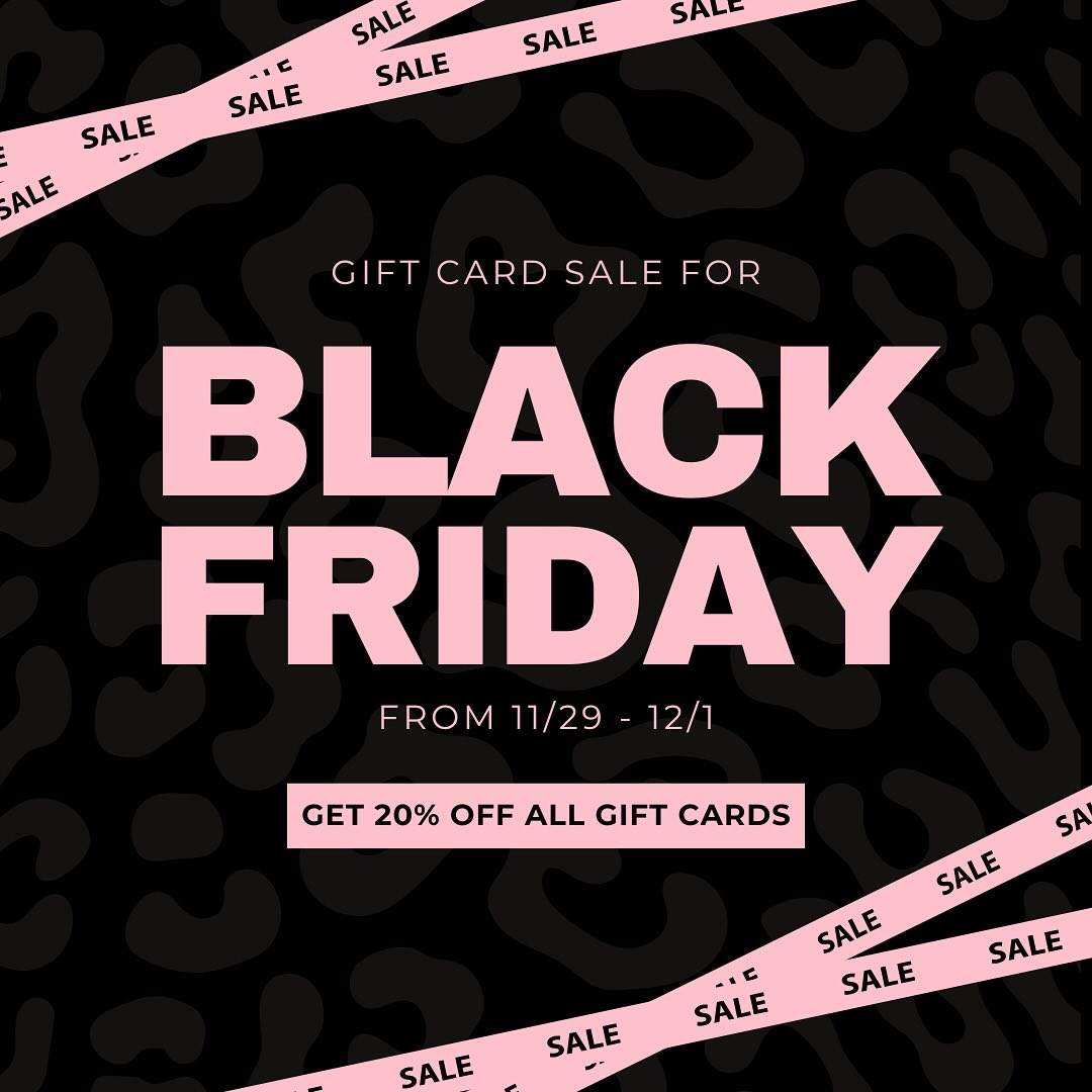 🎄 Black Friday Special: Get 20% off on gift cards! DM us to grab a physical gift card for in-store pick-up. Perfect for gifting or treating yourself. Don’t miss out! 🎄
Link in bio to purchase an e-gift card!