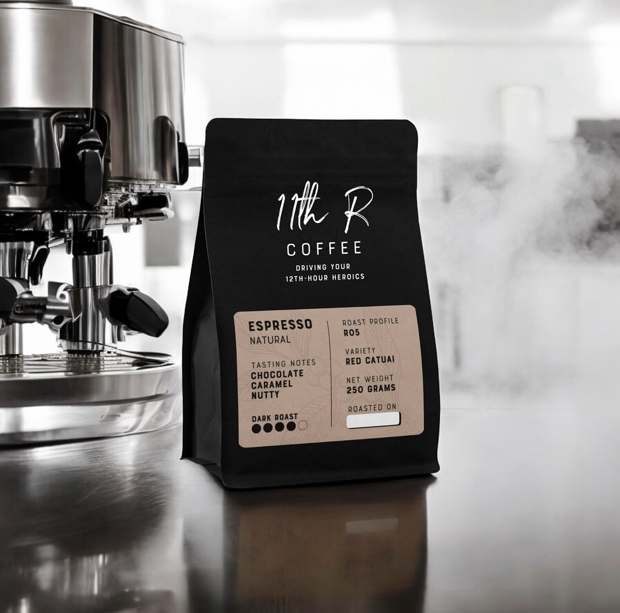 Introducing Espresso Natural, the bold and dark-roasted coffee that’s here to redefine your espresso experience! 💥
🌟 Flavour Explosion
Dive into a rich symphony of chocolate, nutty, and caramel tasting notes, crafted from the finest Red Catuai variety straight from the lush farms of Brazil.
☕ Perfect Pairings
Whether you’re savoring a velvety Affogato, a creamy Cappuccino, a classic Flat White, or a refreshing Iced Americano, Espresso Natural is your ultimate coffee companion. Or keep it simple with a straight Espresso that packs a punch.
💪 Unleash Your Heroics
Power through your 12th hour with this bold brew, designed for those who demand flavor, strength, and versatility in every cup.
📦 Available now at 11th R Coffee. Get yours and fuel your day like never before!
#EspressoNatural #BoldCoffee #SpecialtyCoffee #BrazilianCoffee #11thRCoffee #12thHourHeroics #CoffeeLovers #FlatWhiteFuel #AffogatoDreams #DarkRoast