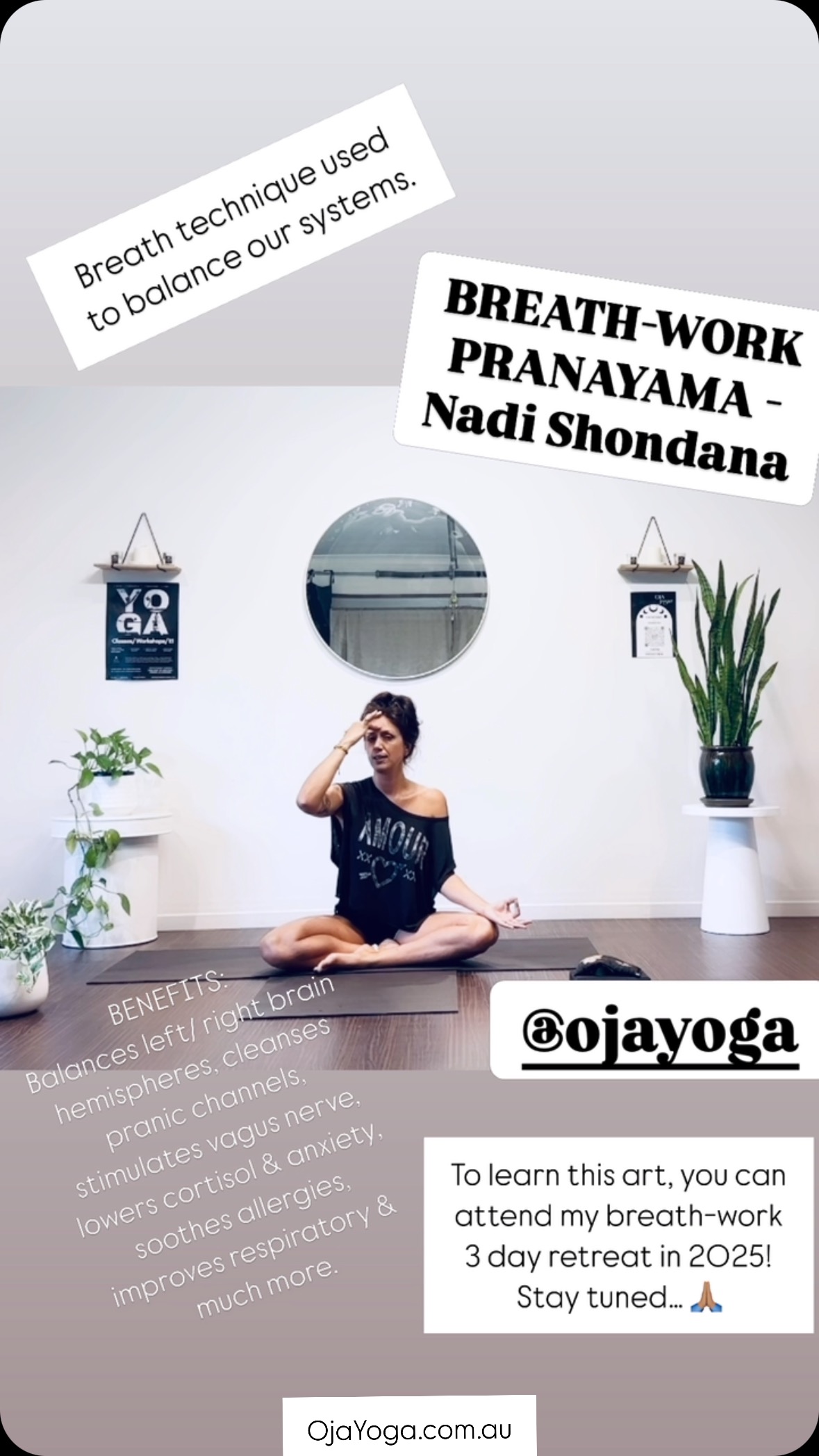 A tiny sneak peak of Oja Yoga’s new breath-work course running as a 3 day in person retreat program in 2025!
‘The power and art of pranayama’ will be released soon for you to sign up too. Please message me your expression of interest if this is something you’d love to explore and learn about. All levels are welcome 🙏🏽
This course has been designed and carefully curated over the last nine months and I am so excited to launch this soon and share these pearls of natural body intelligence and wisdom with you soon!
Link in bio.
Namaste,
Kali
#ojayoga #ojayogacommunity #yoga #selfcare #beyourbestbadassanaself #breathwork #meditation #pranayama #byronbayyoga #nadishondana