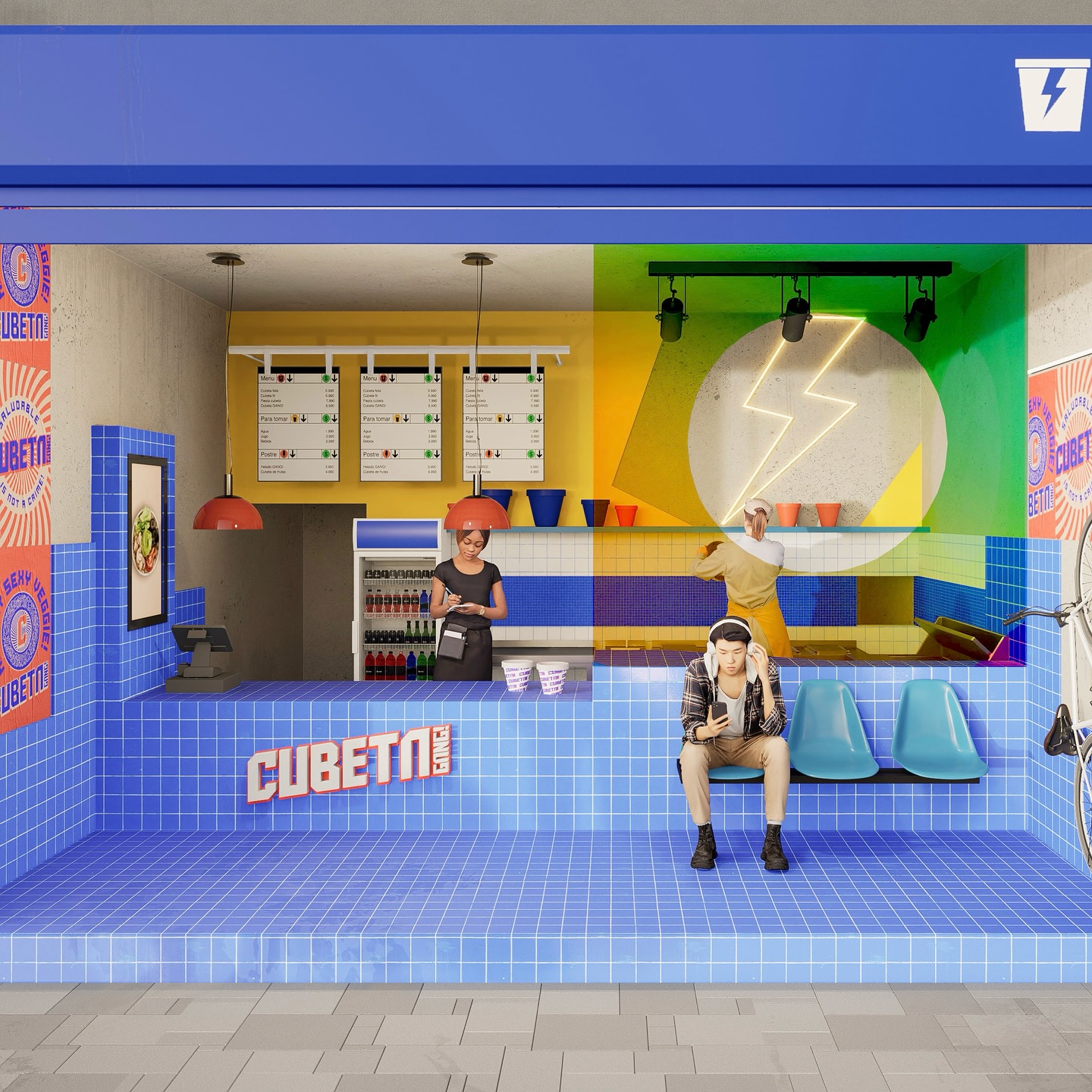 @cubetagangcl es una emprendimiento de comida rápida que promueve la elección de comida saludable como tu opción de comida al paso, donde se pueden seleccionar fácil y rápidamente los ingredientes que lleva tu pedido y con un packaging que te permite disfrutar de tu Cubeta Gang en cualquier lugar.
Ofreciendo un producto transportable, personalizable, accesible y saludable, Cubeta Gang acompaña a las personas en el cambio de paradigma hacia una alimentación más sana y sustentable en el rubro de la tan menospreciada comida rápida.
Esto con una propuesta de marca muy versátil, cambios de menú y una rápida elaboración que se adapta al estilo de vida actual de los citadinos, y uno de los conceptos y recursos principales es la cubeta.
MOVIMIENTO
El movimiento es un concepto importante y coherente a la identidad visual y propuesta de valor. Con buen potencial para utilizar en la propuesta de retail. Lo transportable del producto y lo rápido y fácil del proceso de compra permiten llevar la cubeta al parque, a la ciudad, a la oficina, etc. Esto resalta el elemento del packaging, que es el protagonista de la propuesta de valor y de la identidad de marca. “Lunch in the park”. Esta cubeta actúa como un símbolo de la marca, el cual invita al usuario a poder llevarla a donde uno quiera, entregando movimiento y libertad. Libertad que se entrecruza con la cultura de la calle y los citadinos.
LO URBANO: POP ART
Hay una gran relación entre el arte urbano y la cultura pop, creemos que esa es la actitud a traer al punto de venta: un movimiento enfocado en lo urbano y la cultura pop. También la identidad visual previamente desarrollada de la marca tiene aspectos y guiños de estos recursos.
Ponle #estrategia
Ponle #creatividad
Y una cuota de #arte
Si quieres saber más del proceso creativo de este delicioso proyecto, y encontrar más espacios comerciales como este, te invitamos a visitar nuestro sitio web 🤓Link en la bio!
#retail #design #fastfood #retaildesign #storedesign #store #brandexperience #shopping #branding #diseño #designstudio #branding #restaurante