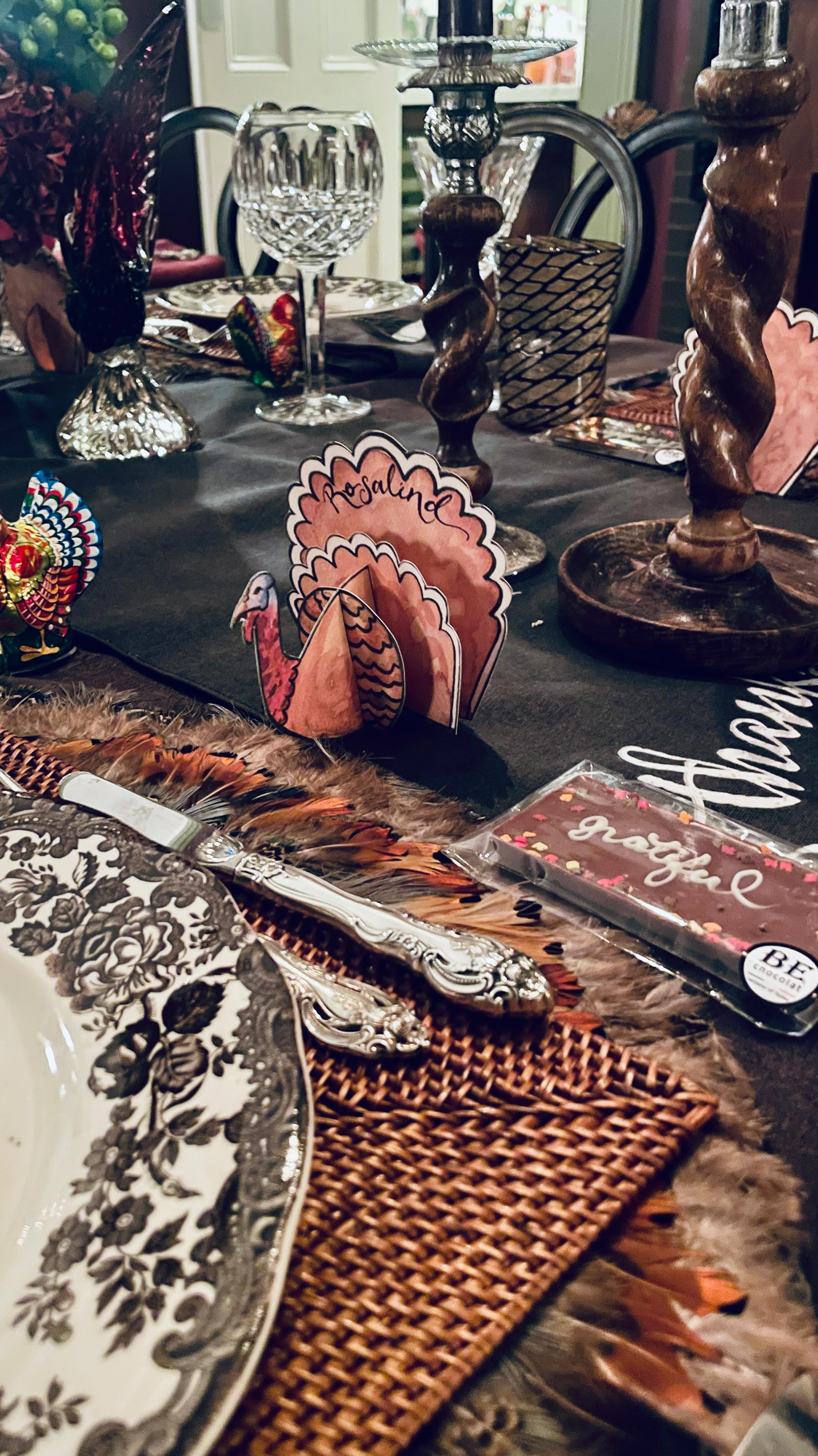 Happy thanksgiving from this table to yours! 🦃
As my first thanksgiving in the US, I thought I would do something special for our table placecards - and made these very silly stand up paper turkeys.
I hope you all have been having a beautiful holiday surrounded by those you love, and of course plenty of turkey & pie!
#turkey #thanksgiving #happythanksgiving #placecards #tablesetting #stationery #watercolor #thankful #grateful