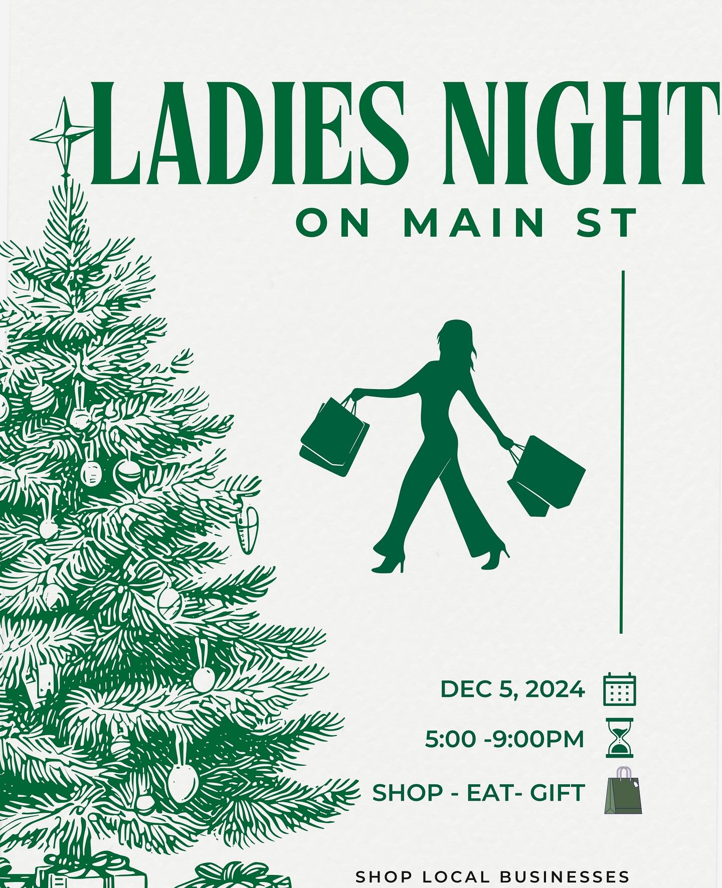 Join us for Ladies Night on Main Street Markham! 🎄🛍️
📆 Date: Thursday Dec 5
🕔 Time: 5:00-9:00PM
📍 Location: Main Street Markham North
Details: Enjoy extended holiday shopping hours, discounts, promotions, and prizes from Main Street Markham shops and restaurants.
Grab your girlfriends for a fun night out! We can’t wait to see you.
Featured Retailers: 🛍️
Kate’s Garden
Lou Lou Boutique
Pinned Up Bra Lounge
Julia’s Bridal
Eleven Joseph Fashions
Peppertree Klassics
Eight on Main
Crafty Pots
Three Kingdoms Games
Urban nature store
PKG Carry Goods
Featured Food & Beverage: 🍽️🍷🍨
Laz Authentic Cuisine
Duchess of Markham
Love Gelato
Fujisan Japanese
@katesgarden @loulouboutique_ @pinnedupbralounge @juliasbridalandfashions @peppertreeklassics @elevenjosephfashions @eightonmainboutique @urbannaturestore @craftypotsmarkham @threekingdomsgames @pkgcarrygoods @laz_authentic_cuisine @theduchessofmarkham @love_gelato @fujisan_f @markhammainstreet
#mainstreetmarkham #mainstreetmarkhamnorth #markhamfood #markhamfoodie #markhameats #markhambusinesses #markhambusiness #markhammainstreet #markhamontario #markhammoms #markhammom #shopmarkham