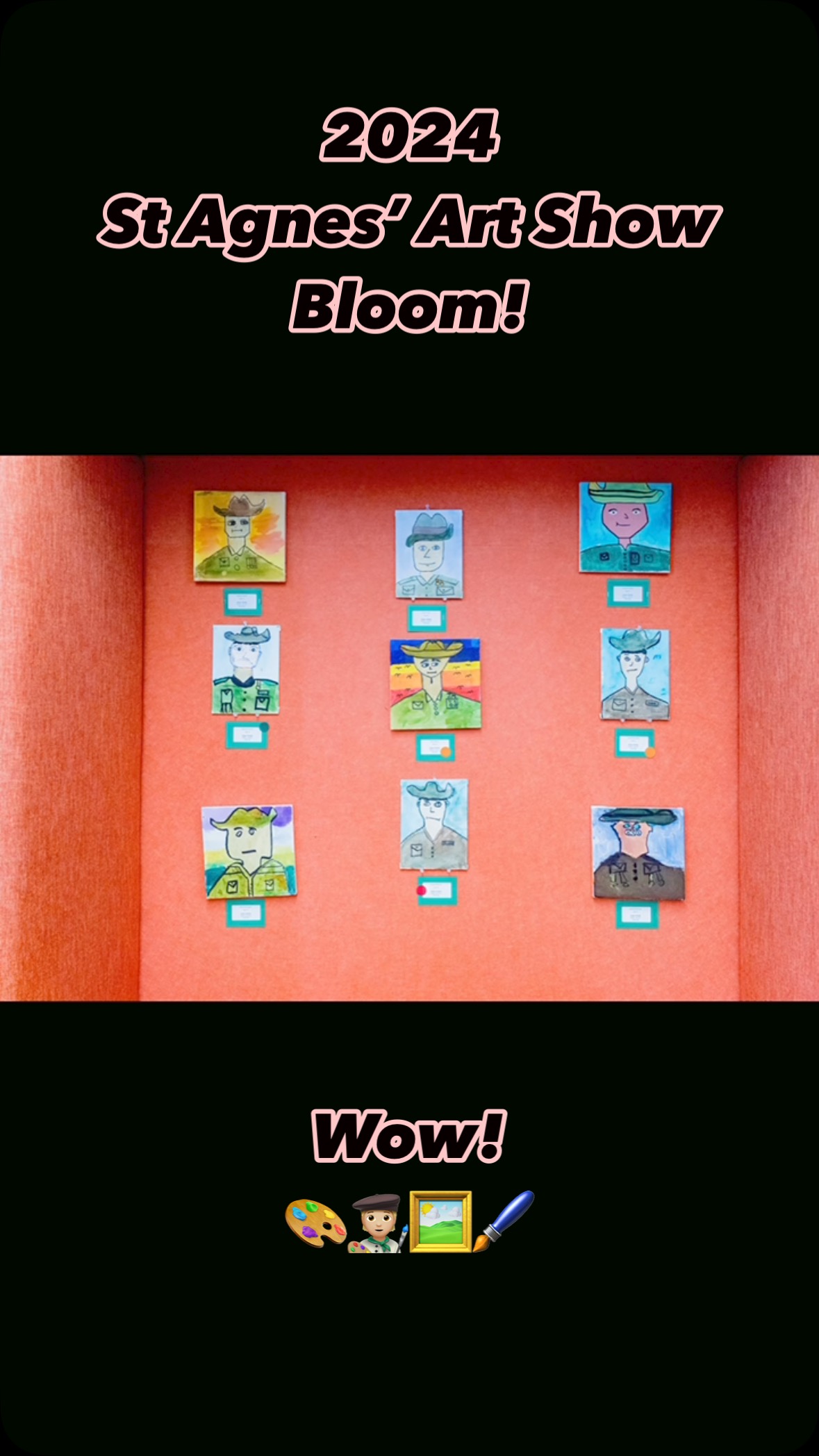 2024 St Agnes’ Art Show was an incredible display of artistic prowess from our students, both visually and musically. It was also an incredible display of the community spirit our school is renowned for. Thank you to our amazing students for producing such beautiful work; thank you to our parents, grandparents and friends for coming along; thank you to our staff for pulling together to put on an amazing show and finally thank you to our awesome Art teacher Mrs Murdoch for all of her work in preparation.
What a school community we have! How lucky we are!