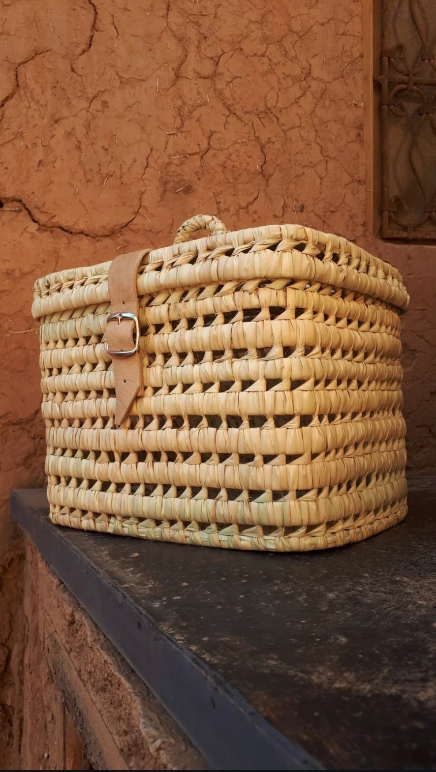 Whipped up this sweet little hamper for my friend and her new baby 💛 our Moroccan handwoven palm tree box and Sadi homemade candles to give mama a little love too 🫶🏼”