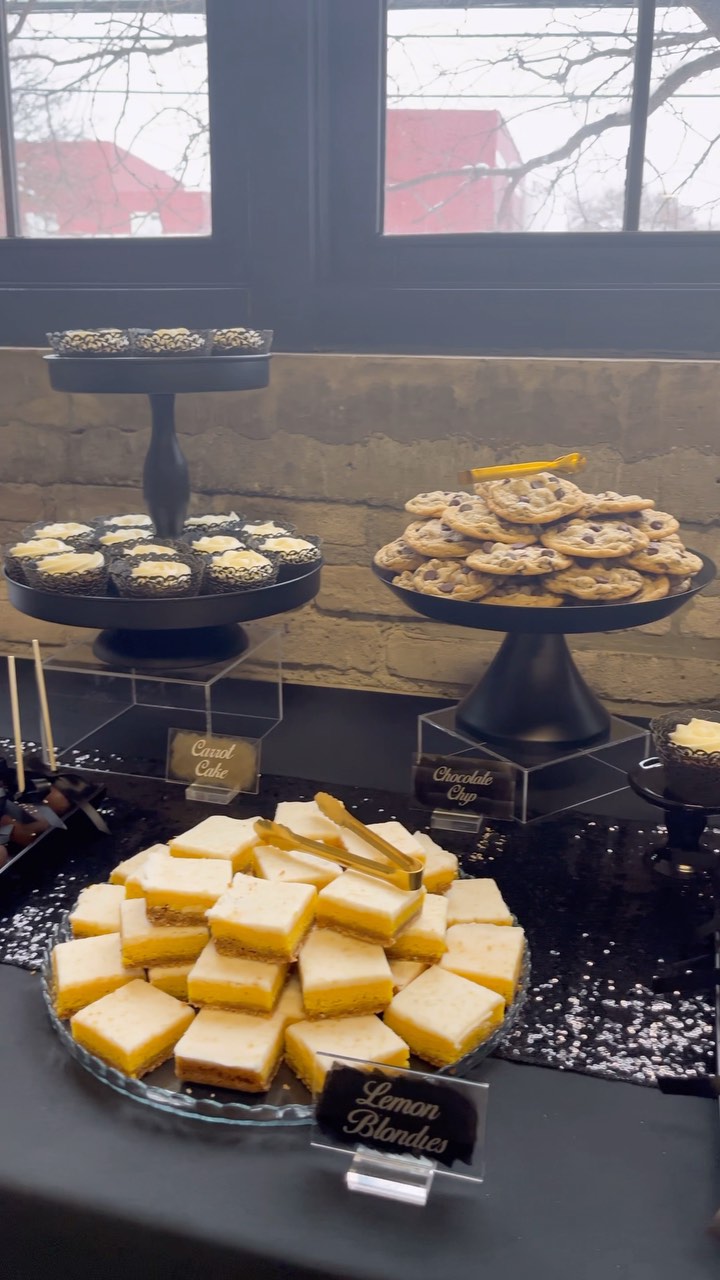 Elegance in every detail ✨ Celebrating Dominic and Angie tonight at @studiod2d. A glamorous dessert table for this stunning wedding. The vibe was all about timeless black with white and sparkling black accents, the result was pure magic! 🖤🤍
Congratulations, Angie & Dominic—thank you for letting us be part of your beautiful day!
#experiencegrandrapids #grandrapidsfoodie #iheartGR #grbaker #grgram #cheatdaysweetsgr #cheatdaysweets #midtowngr #grandrapidseats #grfoodie #grbestbites #grnowfood #grandrapidsfood #westmichiganweddings #westmichiganbride #grandrapidsbride #grbride #grandrapidswedding #grwedding #dessertcatering