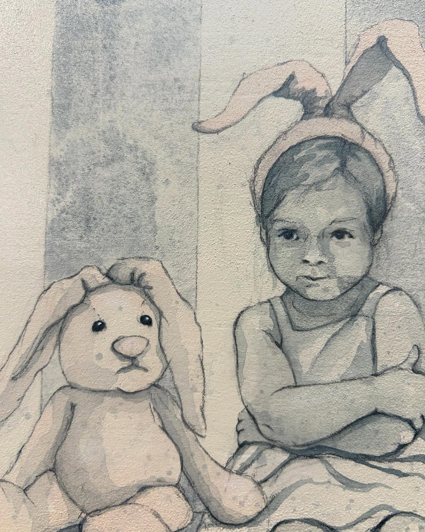 “Best Friends” Original watercolour on wooden panel . Another studio study piece now available on my website . There are only a few study pieces left now . Delivery guaranteed before Christmas.. Free UK tracked shipping