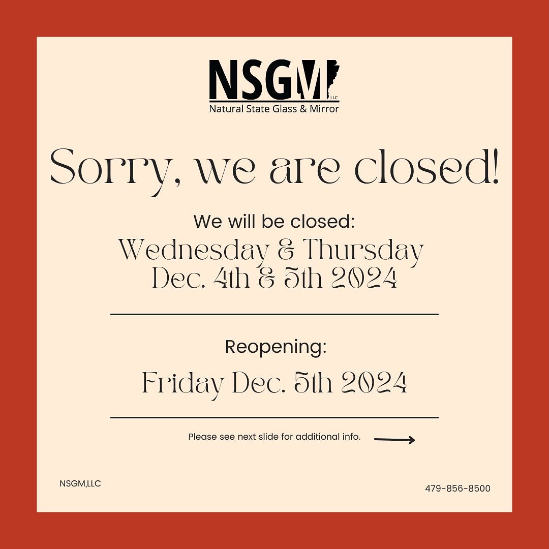 We will be closed starting 12/3 at 1:00pm. We will also be closed 12/4/24 and 12/5/24, this Wednesday &Thursday. Please follow the instructions above/ below if you have questions! Thank you.