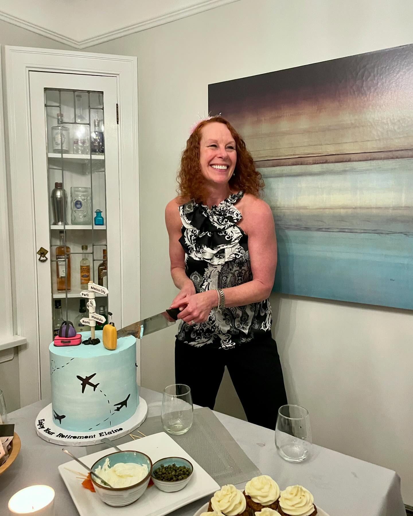 @elainemreid1 , we @kitsenergy and are going to miss your always smiling face and cheerful attitude @rep1fitness. The 30 day count down to your retirement starts tomorrow! We are happy to hear you aren't "going anywhere". #everydayisaweekend #travelplayrepeat #retirementgoals #cakefromsarah #ironwoman #marathonmachine