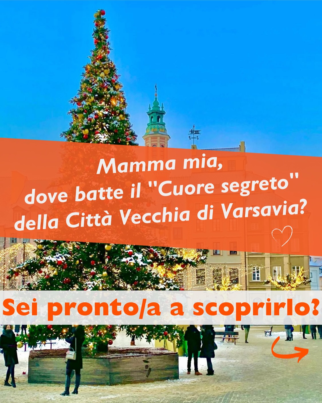 ❗️ULTIMISSIMI POSTI ❗️
🇮🇹 Un’audace Passeggiata italiana a Varsavia alla scoperta del “Cuore segreto” della Città Vecchia, organizzata da Mamma mia co za Szkola! & Hanka Warszawianka 🫶
📆 Sabato 07. 12. 2024
⏰ dalle h 10:30 alle h 12:30
📍Città Vecchia di Varsavia
(incontro alla Colonna di Sigismondo)
🇮🇹 Per Tutti quelli che parlano italiano
e tutti gli Italiani che vivono in Polonia
(consigliato a partire dal livello A2) 🇮🇹
👉 Quota di iscrizione: 99 zł
La quota di iscrizione include:
👉 Passeggiata italiana
👉 Ingresso esclusivo ad uno dei palazzi storici della Città Vecchia
👉 Cin cin per gli auguri di Buon Natale
con Panettone e Prosecco… in perfetto stile italiano!🍾
🛵 La passeggiata italiana è il primo di una serie di eventi speciali organizzati da Mamma mia co za Szkoła! con il nome di Zrób to po włosku! per “vivere” la lingua e la cultura italiana in modi “nuovi e affascinanti” 😎
📋 La passeggiata italiana è riservata
alle prime 25 persone che si iscrivono📋
👉 LINK IN BIO 😉
❗️ ISCRIVITI ORA! ULTIMISSIMI POSTI❗️
#passeggiata #warzawa #staremiasto #parloitaliano #italiano