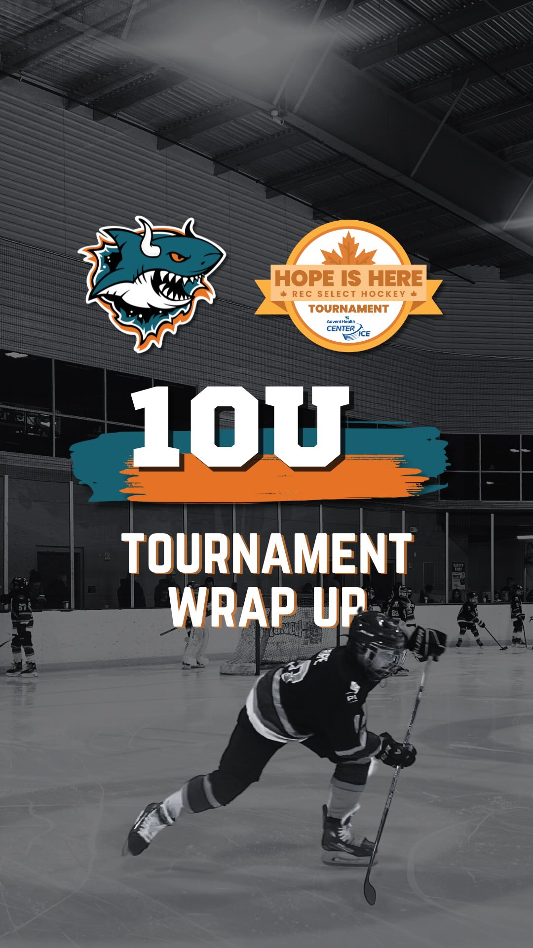 Our 10U team left it all on the ice and walked away undefeated! 🏒🥇☝️🔥 #hockey #youthhockey #rechockey #bullsharkshockey