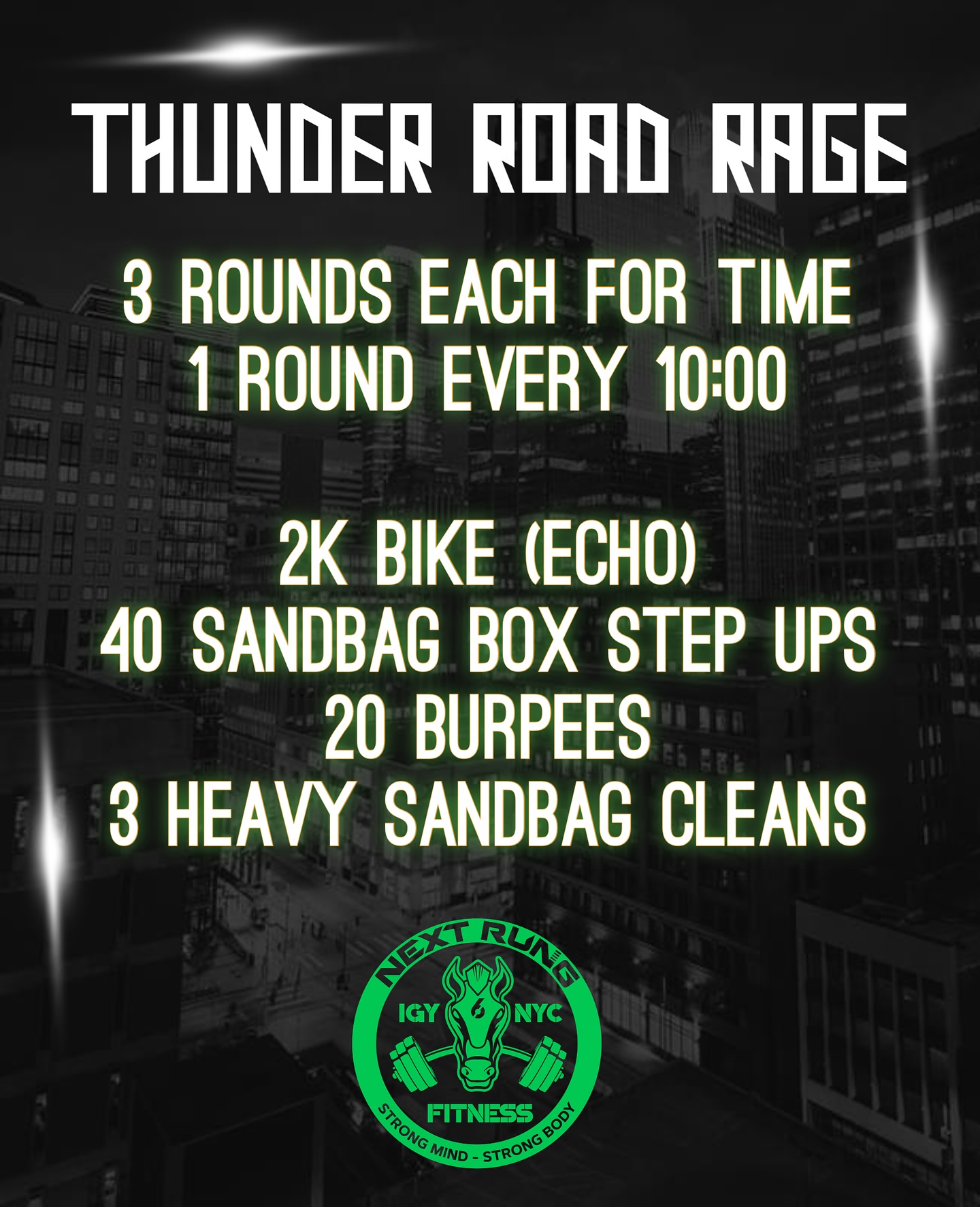 A garage built workout that screams job functionality. Challenge yourself here. Moderate weight bag for the step-ups and a HEAVY sandbag for the clean. (ground to shoulder)
#firefighterfitness #igy6 #firstdue #secondtonone #fdny #lieutenant #firefighter #nextrung #strongmindstrongbody #garageworkout #firehouseworkout #functionalfitness #workoutoftheday