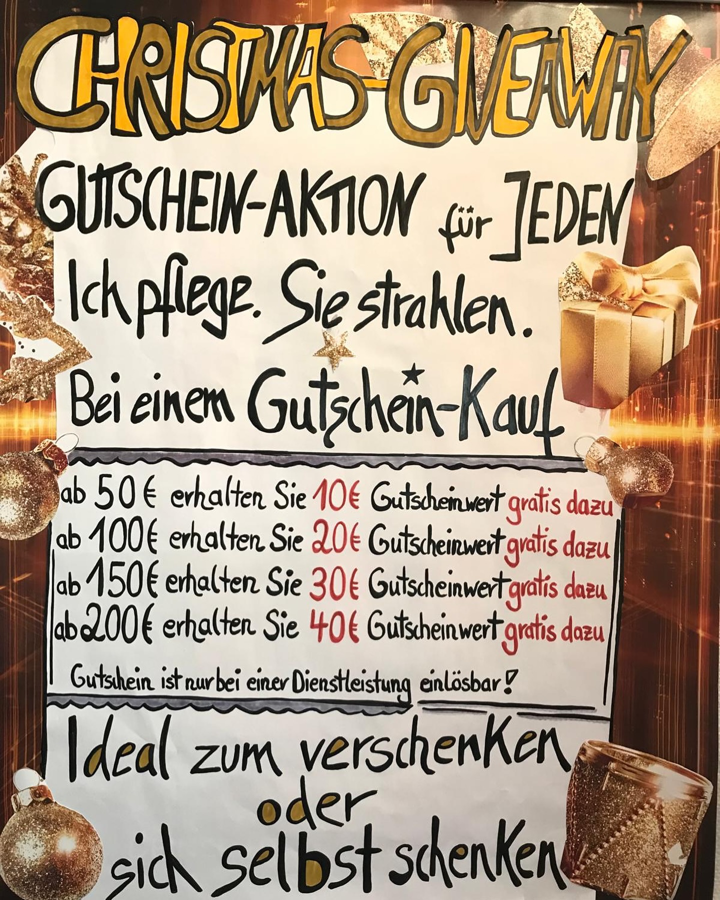 WEIHNACHTSAKTION 🎄🎁💄
#xmas #gutschein #geschenk