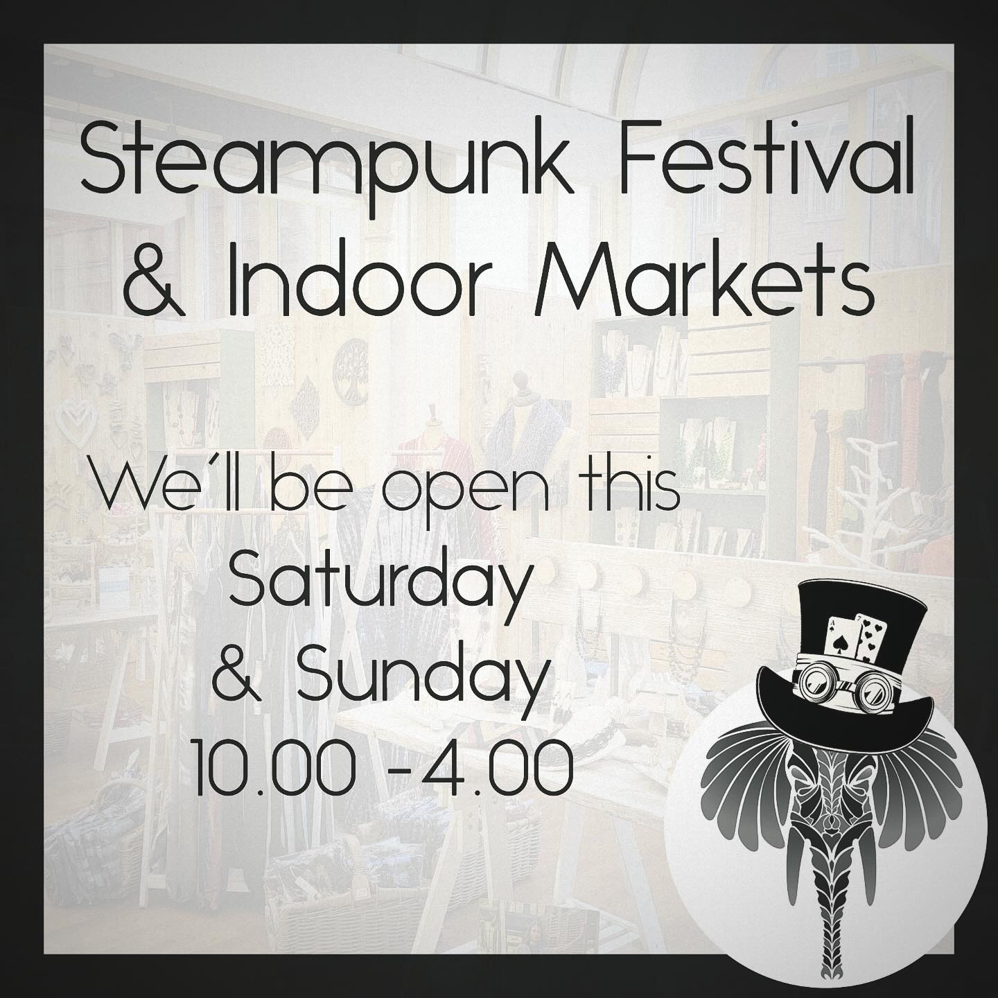 We are open Saturday AND Sunday this weekend for the Steampunk festival and events!🛍️
The weather is trying it’s best to spoil things again, but there are lots of great indoor activities in Newark this weekend…
- there’s an Artisan Market indoors at the Buttermarket and Town Hall on Saturday, right outside the shop!🎁
- there’s also the Steampunk market and festival, including live music, taking place on Sunday🎩
- the Christmas Tree Festival opens this Saturday, upstairs in the Buttermarket🎄
- and don’t forget Santa’s grotto is now open, opposite the shop in the colonnades🎅🏼
Pop in and see us this weekend and get your Christmas presents sorted!
#newark #newarkontrent #welovenewark #welovenewarkontrent #shopnewark #shopnotts #nottslife #newarkcastle #newarkbuttermarket #buttermarket #newarktownhall #nsdc #newarkandsherwood #steampunkfestival