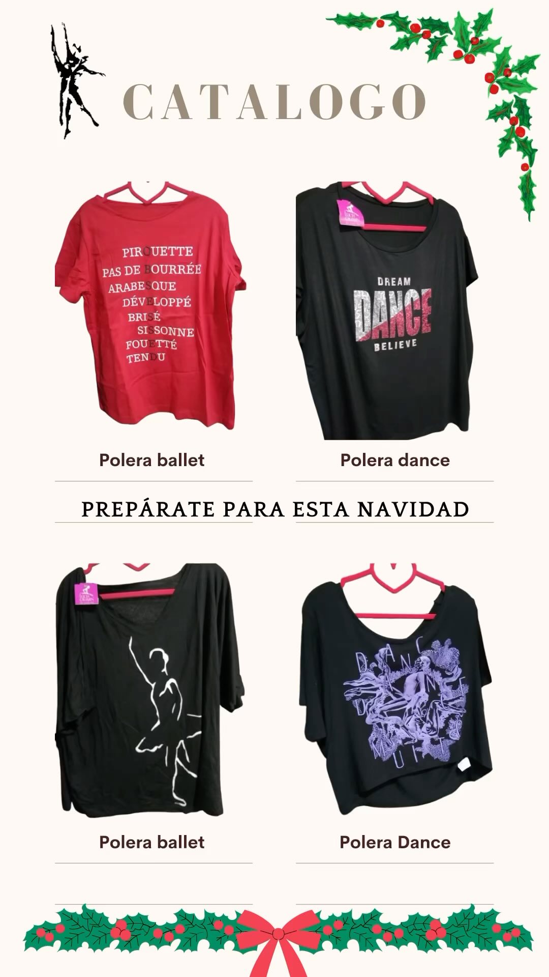 ¡Celebra esta Navidad con estilo! 🎄🎁
Descubre nuestra variedad de poleras con diseños exclusivos de dance y ballet. Encuentra el regalo perfecto para los amantes de la danza en BACK DANCE STORE.
¡Prepárate para estas fiestas con nuestros productos únicos!✨🤩
#NavidadConEstilo #PolerasDeDance
#BalletEnNavidad #DanzaConEstilo
#RegalosDeNavidad #BACKDanceStore
#DanceLovers
#polerasdeballet #DanzaYModa #ChristmasDance
#ChristmasWithDance #DanzaYRegalos
#ViveLaDanza #DanzaNavideña #exclusive