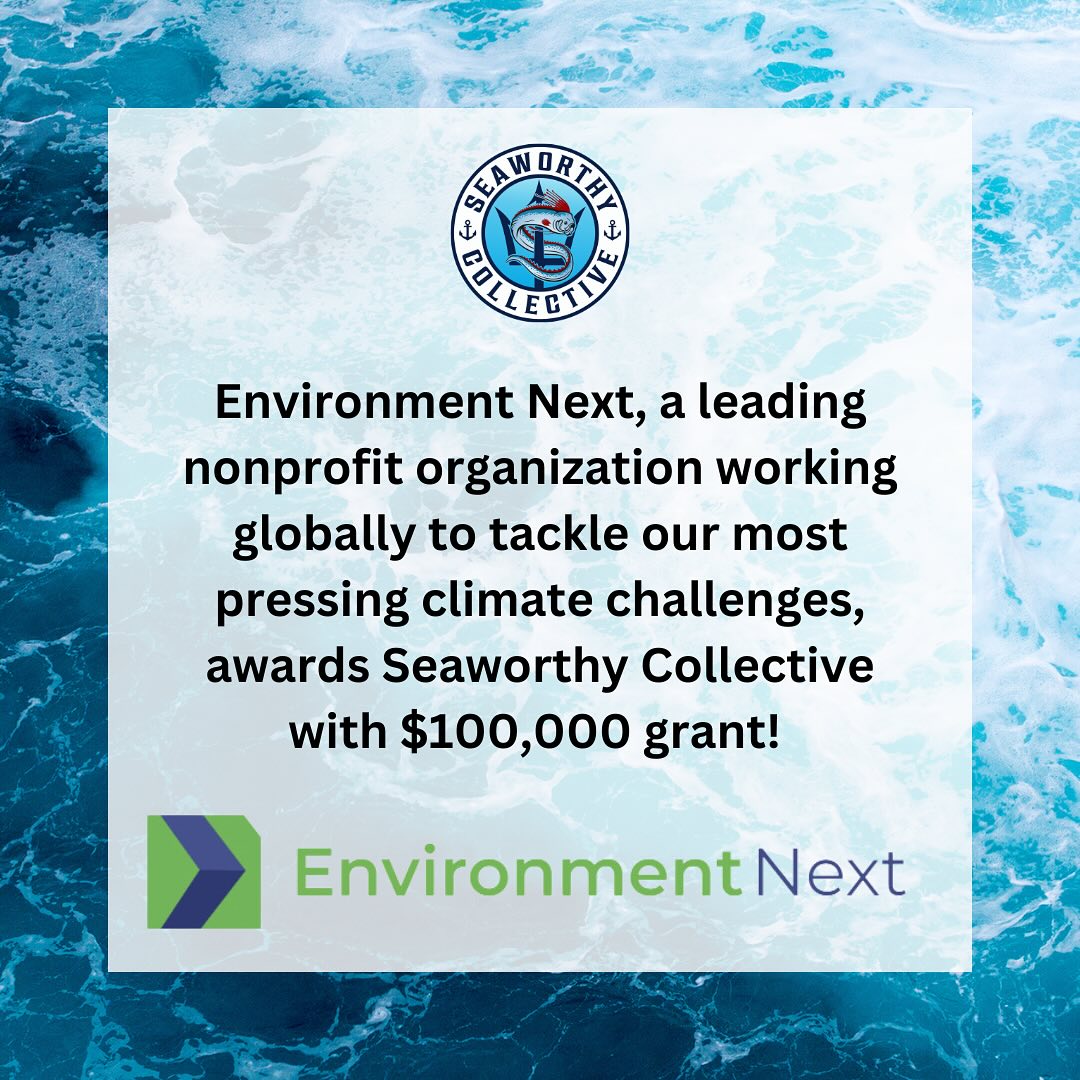 We are excited to annouce that Environment Next has named us as one of its newest $100,000 grantees, selected for remarkable achievements and innovative approaches to lead, educate and invest in new and exciting approaches to save the planet. Click the link in the bio to the full press release on our website.
#environmentnext #seaworthycollective #grantwinner #bluetech #startups