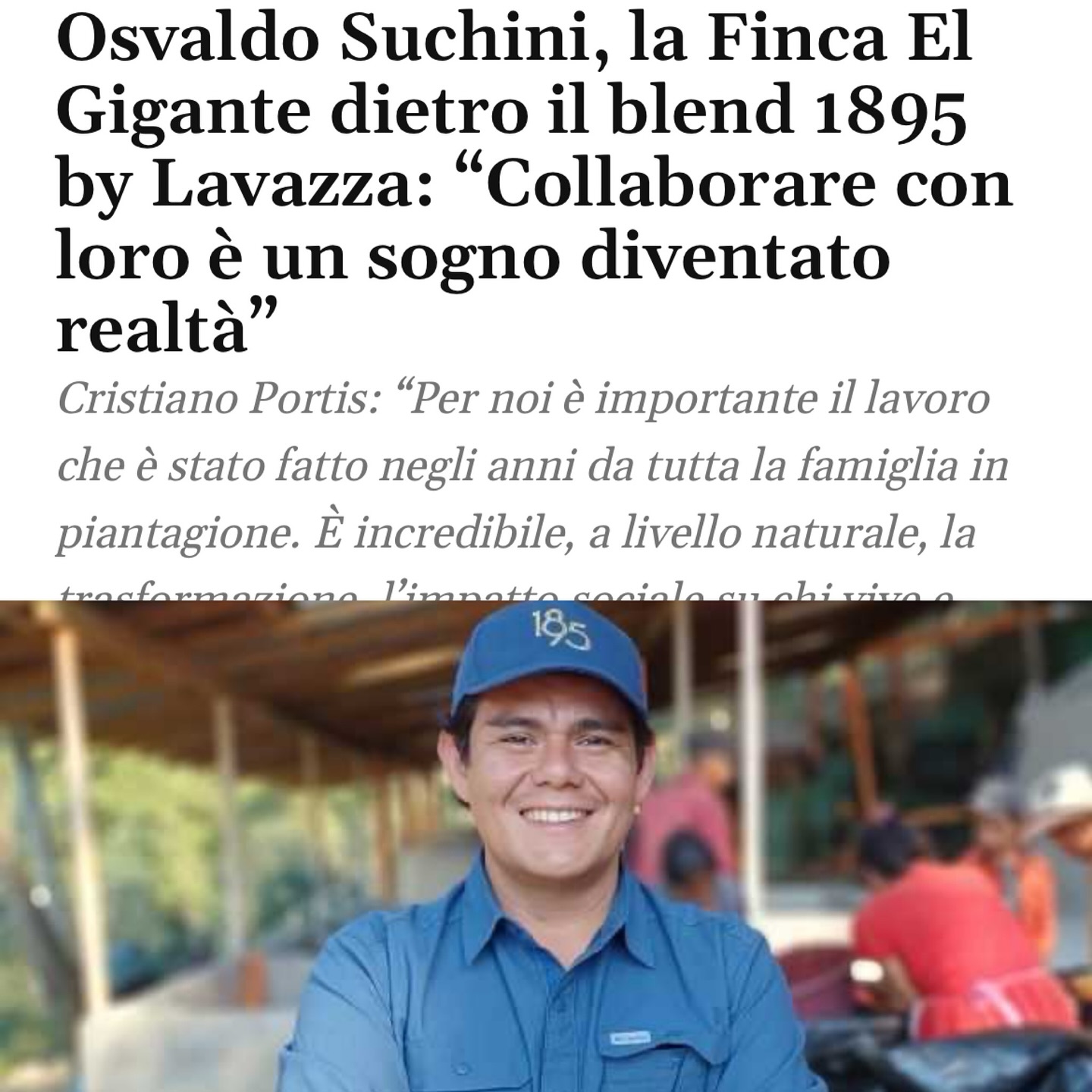 Les comparto nuestra última entrevista con la revista italiana @comunicaffe
https://www.comunicaffe.it/osvaldo-suchini-finca-el-gigante-1895-by-lavazza/