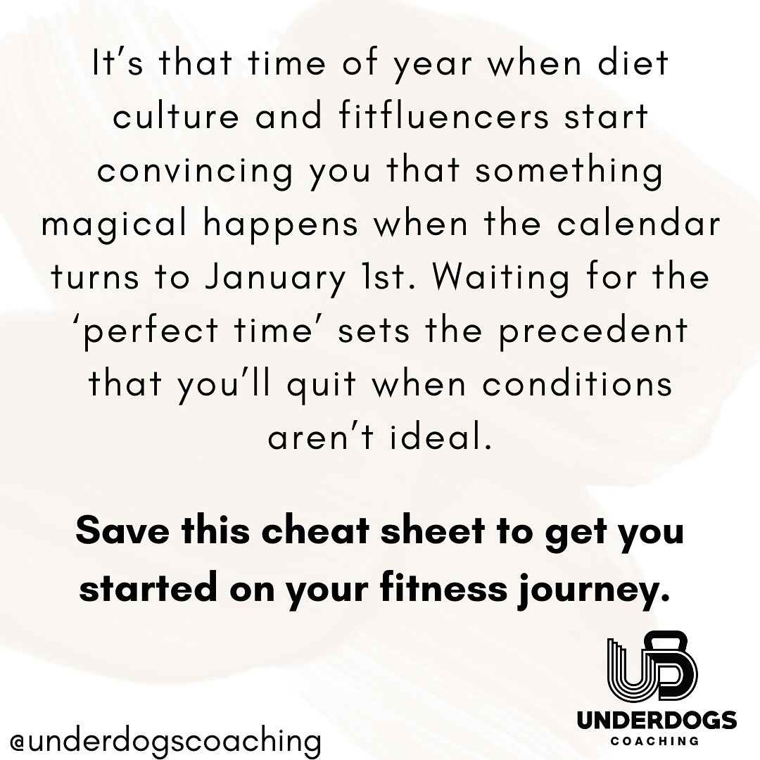 đSAVE FOR LATERđ
Itâs time for my yearlyâI donât like New Years Resolution post.
Diet culture is alive and well, and itâs going to convince you January 1 is the ideal time to hire a coach, join the gym or start a new program.
Nothing magical happens when the calendar turns to January 1st. Waiting for the âperfect timeâ sets the precedent that youâll quit when conditions arenât ideal. The best time to start is NOW!
I know starting your journey is the hardest part, thereâs so much information out there and itâs overwhelming. Hereâs a cheat sheet to help you get started, save for later and message me if you have questions!
You got this! If youâre curious about coaching send @devanchisholm or myself a message! More info in bio.
#personaltrainer #onlinecoach #runcoach #uescarunningcoach #pn1 #yougotthis #fitnessjourney #community #bettertogether #strong #newyearsresolution