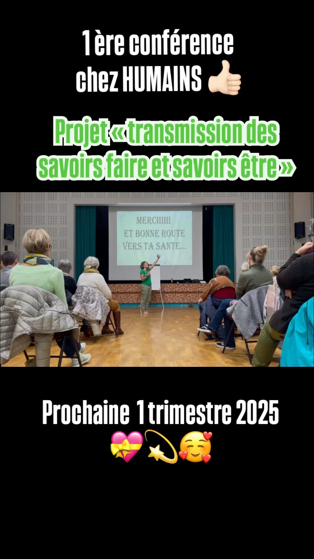 Le principe est simple 😊 un professionnel ou non vient partager bénévolement et sans aucun but commercial son savoir faire, savoir être dans le but de transmettre et d’apporter du bien être aux participants 💝🥰 qui sont invités gratuitement aux conférences. La première était sur le thème « Bien dans son corps » ❣️ #singularite conferences #bienêtre #transmission #joie #bonheur #lemaysurevre