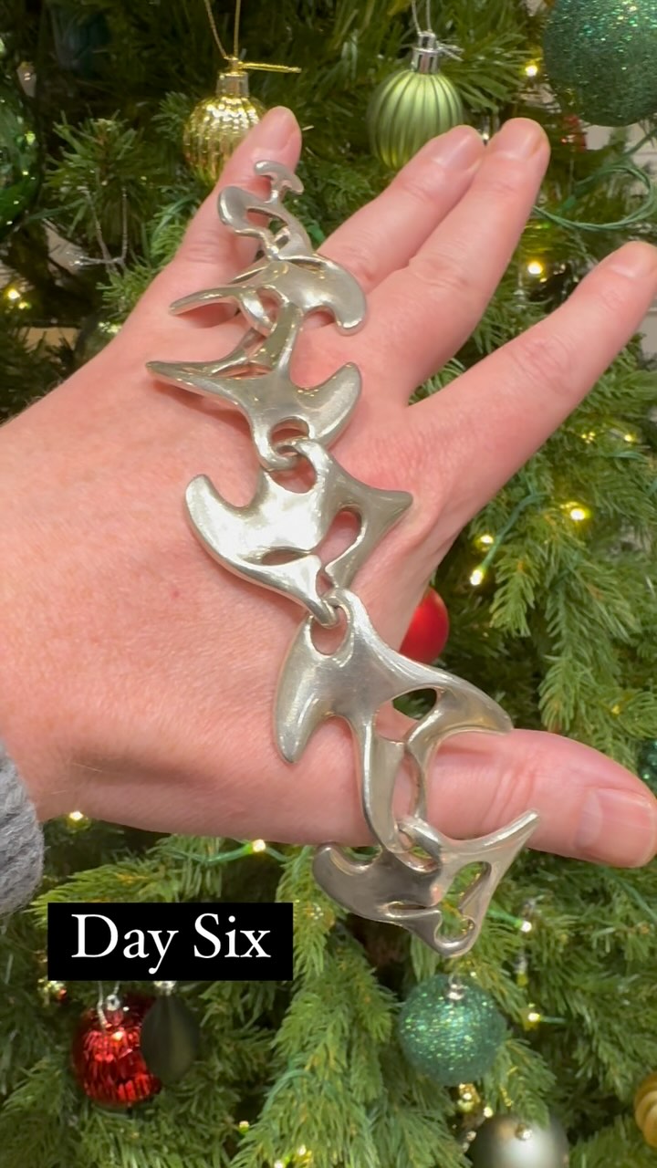 And straight into Day Six with something completely different!
In our second hand and preloved jewellery collection we have this, in our opinion, most amazing bracelet.
It is a Henning Koppel for Georg Jensen Amoeba bracelet reference 89.
This Danish design classic was designed in 1947 and still looks incredibly modern today.
The patina of the sterling silver is just right for a piece of its age. The stamp on the bracelet tells us that it was manufactured post 1945, but other than that we do not know exactly how old the bracelet is.
Now, before you fall in love with it we have to forewarn you that the wrist size is tiny - really tiny. And it is very heavy!
So please call in to the showroom to enquire further about this very special bracelet.
DM us or call us on 0141 248 3037 to make an appointment.
#henningkoppel #georgjensen #amoeba #preloved #prelovedjewellery #prelovedjewelry #nowforsomethingcompletelydifferent #sterlingsilver #danish #danishdesign #mundieandson #glasgowjeweller #glasgow