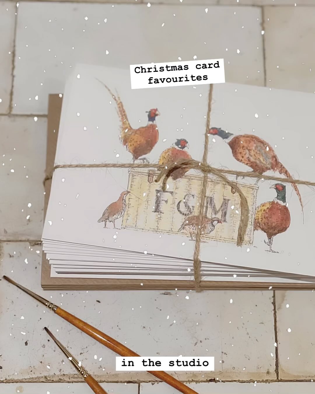 Enjoying having these Christmassy fellows in the studio right now. Available on Etsy
.
.
#countryliving #countrylife #countryart #inspiredbynature #countrydecor #countryhomesandinteriors #countrygarden #art #illustration #wildlifeart #animalart #prints #cards #greetingscards #gifts #countryside #farmlife #houseinthecountry #dogs #christmascards #illustrator #artist #petportraits #countryhome #painting #watercolours