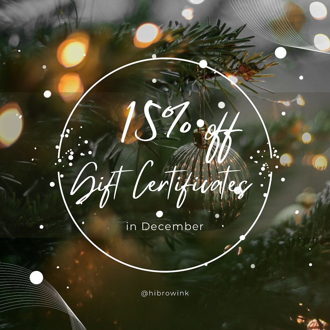 🎄 It’s that time of year again 🎄
.
15% off Gift Certificates purchased in December 🎁 perfect for gifts or stocking stuffers!
.
Gift certificates purchased with the discount will be valid from January 1, 2025 and do not expire!
.
.
.
.
.
.
.
.
.
.
.
.
.
.
.
#northvancouver #westvancouver #northvanlife #northvanbeauty #northvanbrows #northvanpmu #giftideasforher #lonsdaleave #lowerlonsdale #centrallonsdale