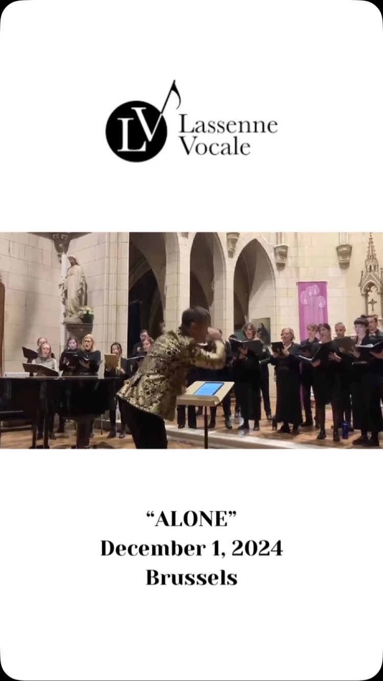 #tbt to last Sunday when “ALONE (A Demon in my View)” had its European concert premiere with the luminous @lassennevocale in Brussels, Belgium. An absolutely magical experience performing it with @ivanyohan and the choir in such a resonant, beautiful setting. More to come!
.
.
.
#electricguitar #choir #brussels #choralmusic #europe #magical