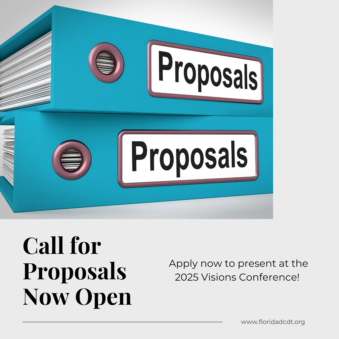We are excited to share the call for proposals is now OPEN for our 2025 VISIONS Annual Conference!
Each year conference attendees reflect on the importance and value of presentation sessions. We want YOU to submit a proposal and share your knowledge, expertise, insight, and information with the state of Florida!
We are seeking topics and sessions covering a variety of important transition topics — which is where we need YOU!
Deadline to submit your proposal is December 13th.
Link in Bio!