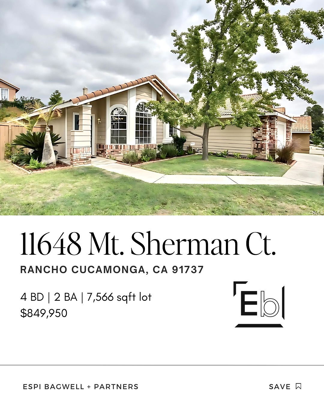 📍 11648 Mt. Sherman Ct.
🏡 4 Beds | 2 Baths | 7,566 Sq Ft Lot
💰 Listed at $849,950
Discover the charm of this beautifully remodeled single-story home in the sought-after Vintage Highlands neighborhood! From its modern open-concept design and vaulted ceilings to the stunning kitchen with gray shaker cabinets and quartz countertops, this home is designed for both style and functionality.
🌟 Highlights You’ll Love:
✔️ Spacious great room with cozy fireplace
✔️ Private primary suite with a soaking tub and walk-in closet
✔️ New wide-plank waterproof laminate flooring
✔️ Freshly painted interiors and exteriors
✔️ Blank canvas backyard for your dream outdoor oasis
Located near top-rated schools like Caryn Elementary and Los Osos High School and with easy freeway access, this home combines comfort with convenience.
📲 Give us a call for more info or to schedule a private showing today! 🏡✨
Espi Bagwell + Partners
Los Angeles Realtors
Residential | Commercial | Investment Property Management
(626) 824-2267
espi.bagwell@kw.com
DRE#01168881
#monrovia #losangelesrealtor #losangelesrealestate #socalrealtor
#socalrealestate #newlisting #ie #inlandempirerealestate #inlandempire #2bathrooms #4bedroom #rentalproperty #justlisted #ranchocucamongarealestate #homesinranchocucamonga #ranchocucamonga #homeforsale #homesale #remodel #800k #pasadena #homesunder800k #losangeles #fireplace #pasadena #ebandpartners #espibagwell #espibagwellandpartners
#luxuryrealestate #luxuryrealtor