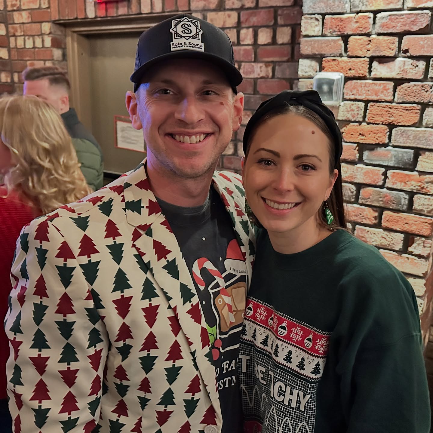 There’s nothing like a company Christmas party to give us an excuse to wear cheesy Christmas outfits. Throw in pizza, beer, and friends and you have a recipe for a great night.
