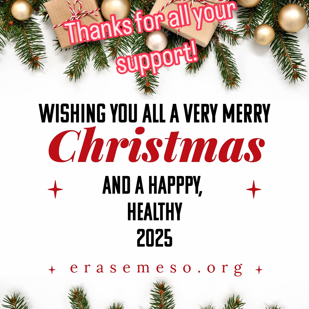 So grateful to all our supporters! Merry Xmas all! Love Team Erase Meso x