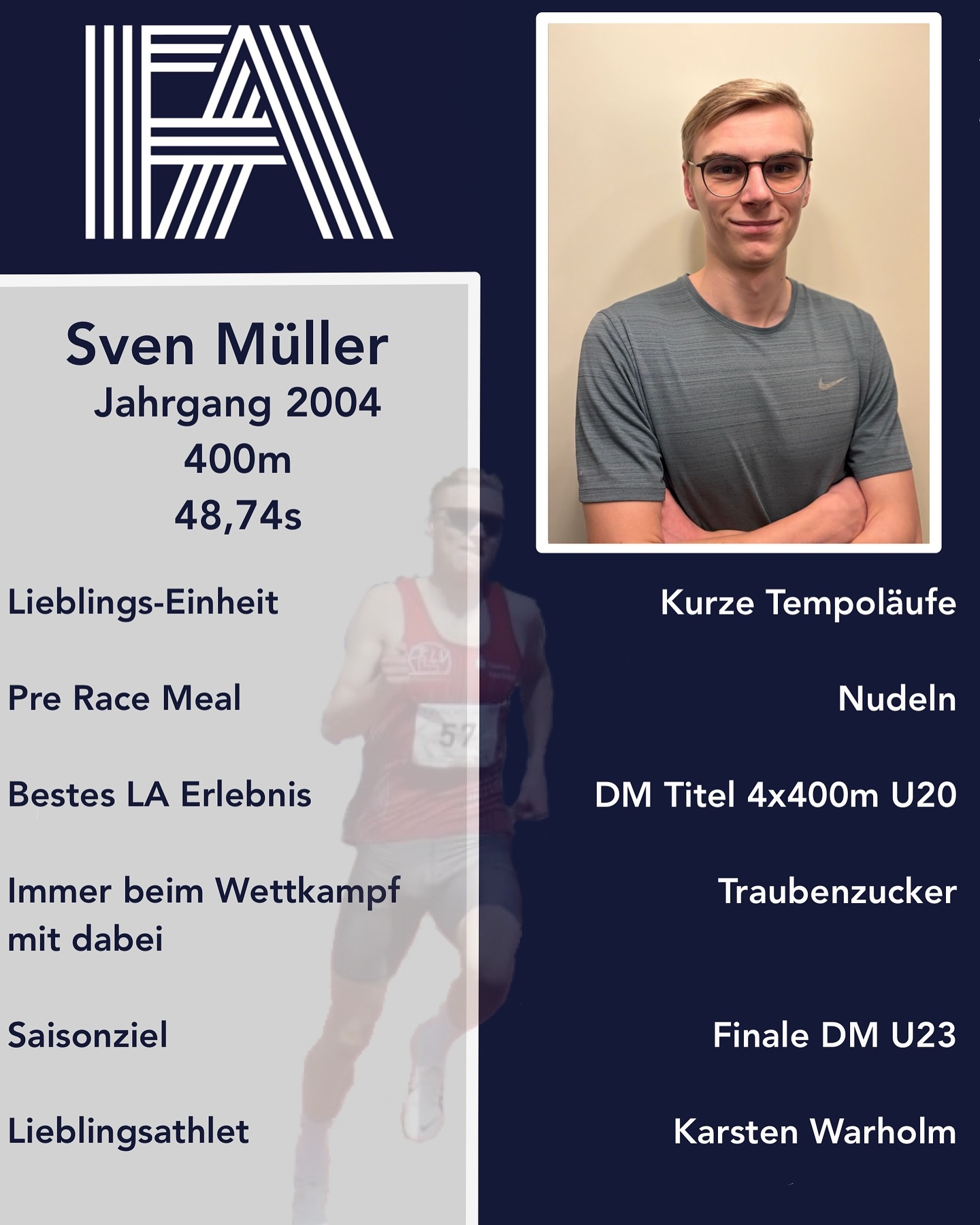 Als Nächstes stellen wir euch @sven_mr04 vor 👋.
Er wird ab nächstem Jahr die Stadionrunde im FA-Trikot absolvieren und die Staffeln verstärken!
Wir freuen uns ihn im Team zu begrüßen und wünschen viel Erfolg für die kommende Saison 🔥