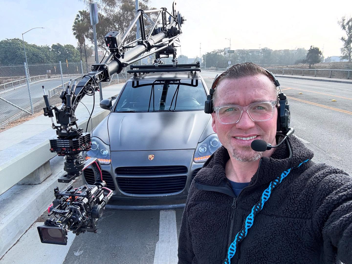Fun shoot this week playing with #PorscheCayennecranecar filming a #chevorlet car commercial. #ronin2 #sonyfx9 #dzofilm #djiwireless #smallhd #tiltanucleusnano till the next one :)