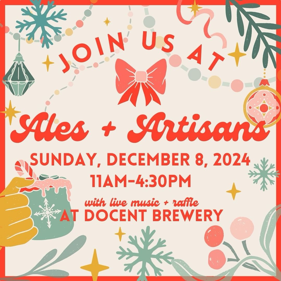 We’re so excited to be back at @docentbrewing this Sunday. This event is always a blast. Come by for some great beer, delicious food, so many good local vendors, and live music. We’ll see you there! 🎅🏽