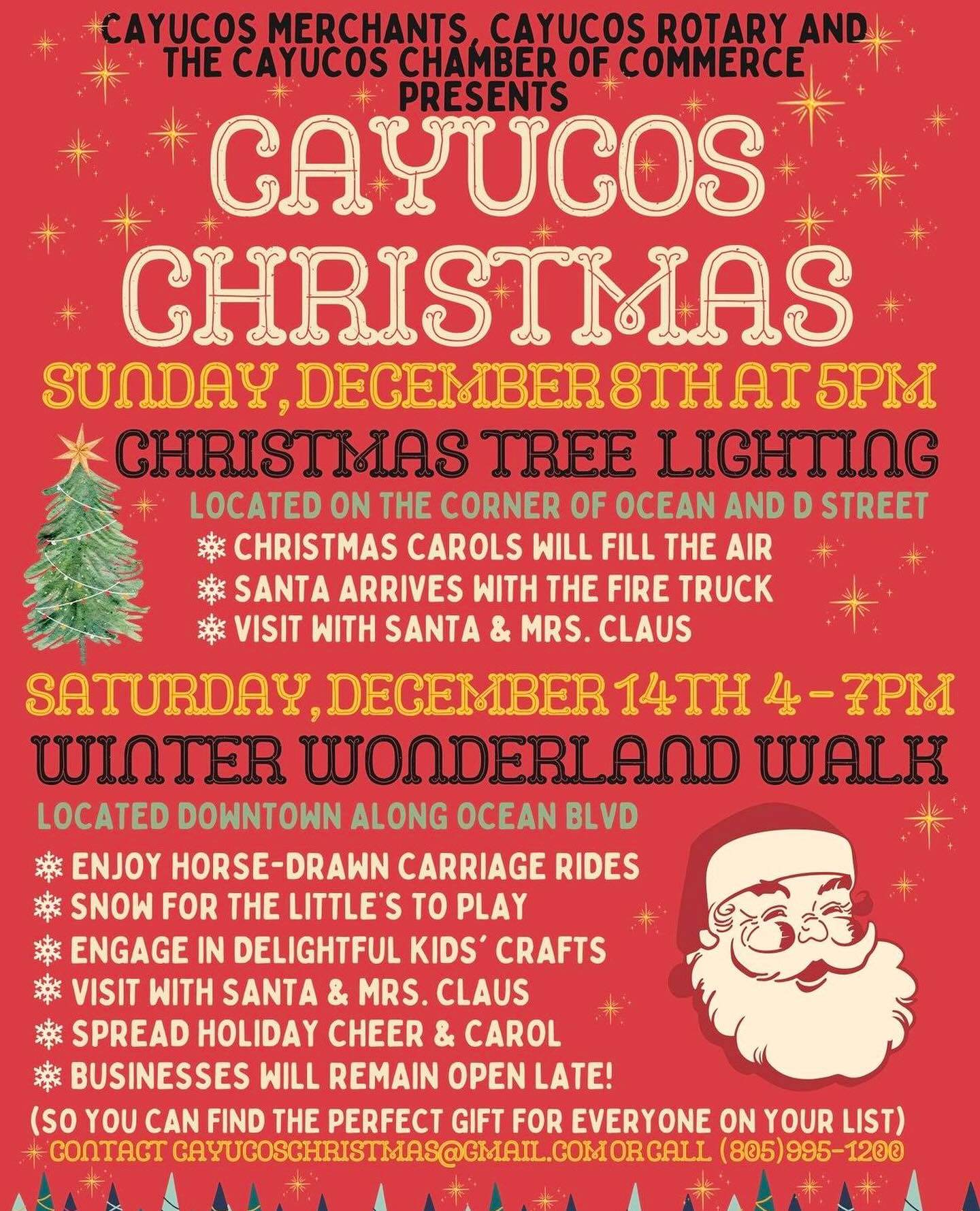 Christmas in Cayucos! Stop by Bijou Bakery for festive treats and holiday charm. Join us December 14th, 4-7 PM!
#cayucos #cayucosbakery #centralcoastca #805living #slocounty #cayucosca #smallbuisness #christmasincayucos