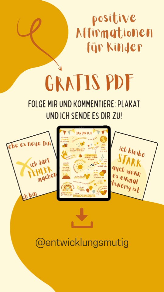 "Starke Worte für starke Kinder!"
Dieses Plakat voller positiver Affirmationen gibt Kindern die Kraft, an sich zu glauben, mutig zu sein und stolz auf sich selbst zu werden. Jeder Satz stärkt das Selbstbewusstsein, fördert Selbstliebe und hilft, schwierige Situationen zu meistern. Eine tägliche Erinnerung daran, wie wertvoll und einzigartig jedes Kind ist!