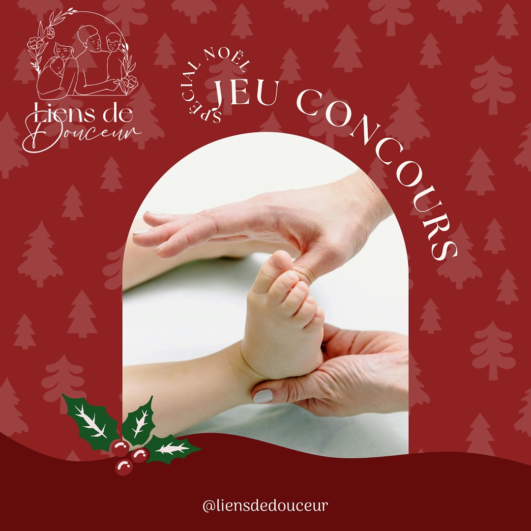 🎁 CONCOURS DE NOËL 🎁
À l’occasion des fêtes de fin d’année, j’ai choisis de faire remporter à l’un d’entre vous UN ATELIER RÉFLEXOLOGIE PLANTAIRE* afin d’offrir un moment de bien-être et de partage à une famille. 🎄
Pour participer :
🌟 Être abonné à mon compte @liensdedouceur
🌟 Aimer cette publication
🌟 Mentionner en commentaire une ou plusieurs familles à qui se concours pourrait plaire.
✅ Remplir les conditions mentionnées dans ce post.
✨ Bonus partager ce concours en story
Concours ouvert du 7 au 30 décembre
Résultats le mardi 31 décembre ✨
Bonne chance ! 🍀
*massage bien-être à visée non thérapeutique.
#reflexologieplantaire #accompagnanteperinatale #enfant #bebe #parents #famille #famillelyonnaise #massage #accompagnement #bienetre #partage #maternité #jeu #concours #concoursdenoel #concoursinstagram #fetesdefindannee #mumlife #mamanlyonnaise #parentalité #mumpreneuse #lyon #isere #ain