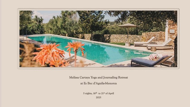 I would like to invite you to a unique experience . We will be in Menorca at Es Bec d’Aguila from the 16th of April to the 21st of April in a beautiful yoga retreat practicing yoga, hiking, meditation, somatic movements, laughing and feeling blessed for a wonderful opportunity !