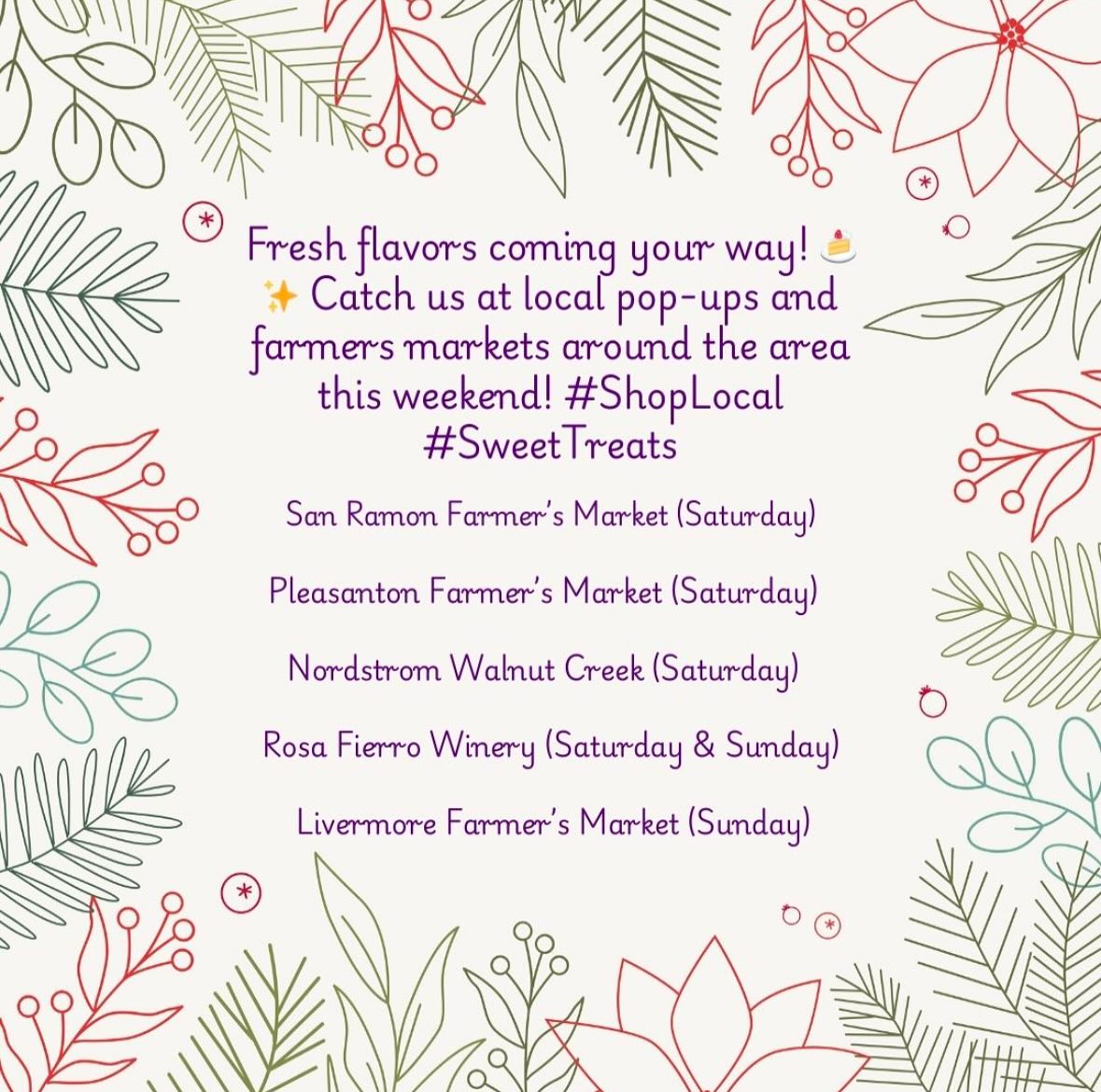 Make sure to come and see us at the markets this weekend!
#localbakery #smallbusiness #farmersmarket #alfajores