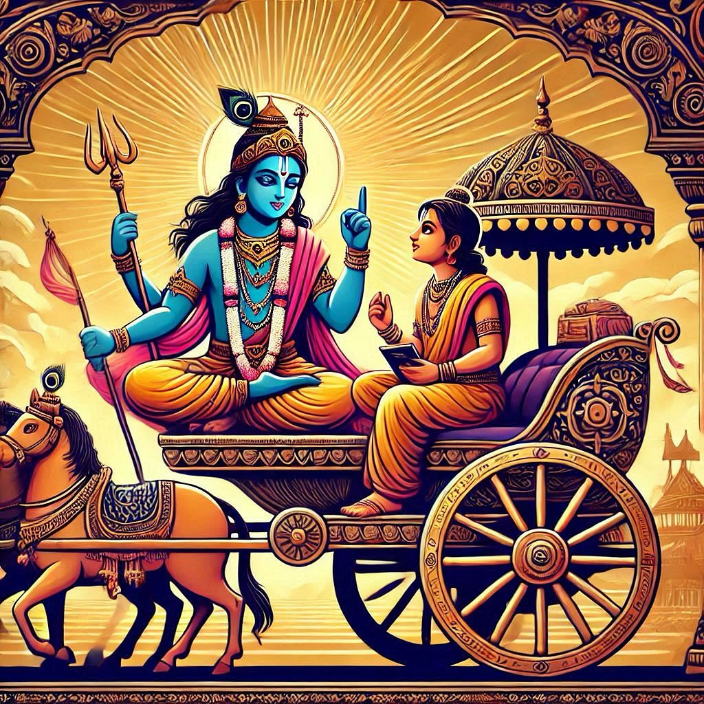 Wishing all those celebrating a very Shubh Gita Jayanti 🥳 testing out AIs skills with this image still WIP
BG 18.57
cetasā sarva-karmāṇi
mayi sannyasya mat-paraḥ
buddhi-yogam upāśritya
mac-cittaḥ satataṁ bhava
In all activities just depend upon Me and work always under My protection. In such devotional service, be fully conscious of Me.
#gitajayanti #gitajayanti2024 #bhagavadgita #bhagavadgitaquotes #hinduism #hindukids #hinduismexplained #108puzzles