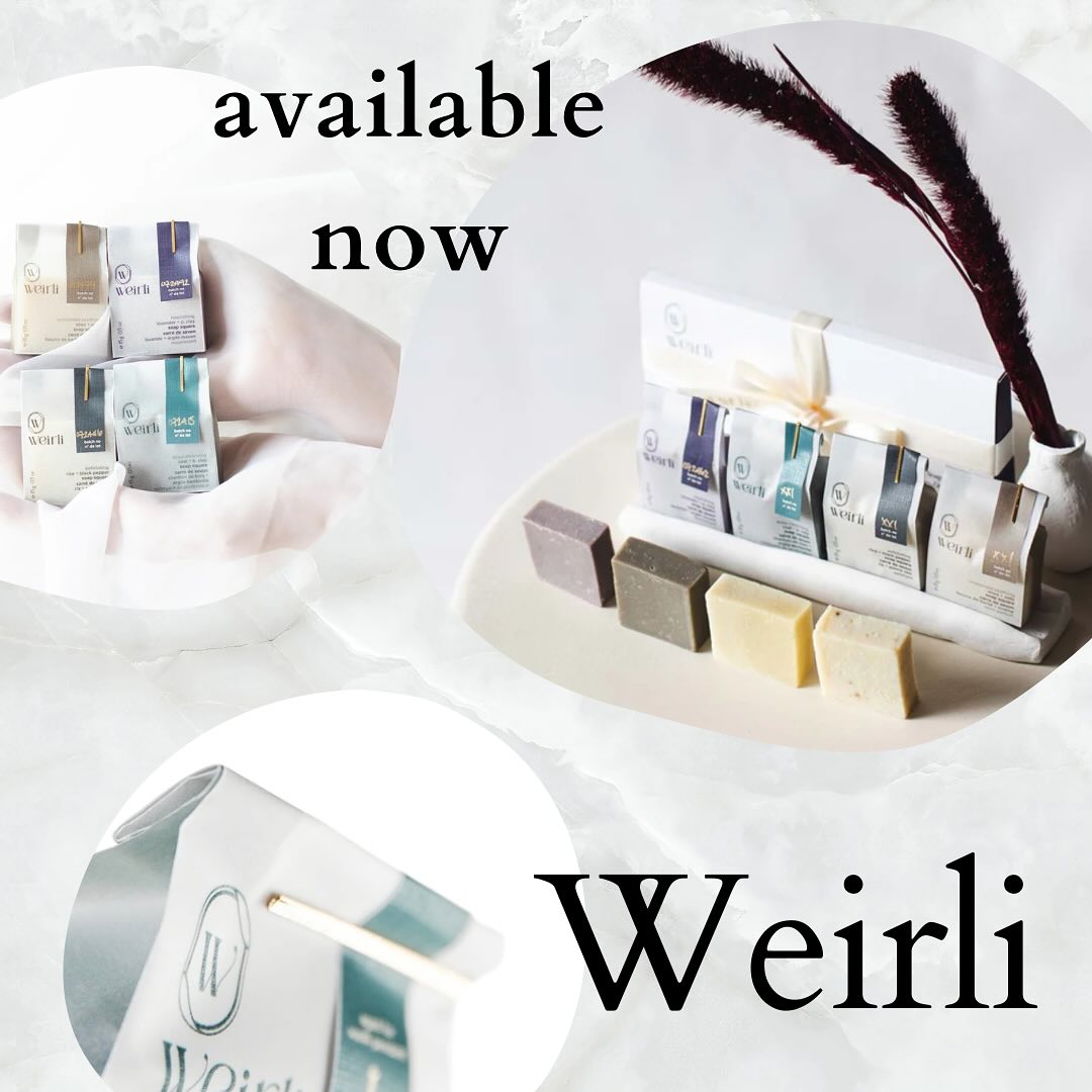 NOW AVAILABLE
Just in time for the holidays! We have new Canadian-made soaps now available at our salon and spa!
We have Mini Discovery Sets for $28 or purchase a mini soap for your stocking stuffers $7 each (all before applicable taxes).
We also have some promos available in store and gifts of purchase available while quantities last!
What is Weirli?
Inspired skincare for body and spirit
Carefully formulated plant-based soap squares to elevate your skin and your skincare routine.
We wanted to amplify your shower experience with something you can use every day to further improve your skin.
Every back and/or chest wax will receive 1 mini charcoal soap for take home aftercare. If you book both in one appointment, you will also receive a small sample lotion along with your single charcoal soap.*
Our personal favorite though? We LOVE the Unscented Oat and Shea since it’s helped our little ones eczema. We will dive into what we recommend for sensitive skin and delicate skin and the products we use on our children.
.
.
#yyc #yycnow #yycbusiness #yyclocal #calgarybeauty #yycspa #yycsalon #yycfacials #yycbrows #yycstylist #yycshopping #calgarysmallbusiness #yycbeauty #yycesthetics #yycfacial #calgaryhairstylist #yychair #yycsmallbiz #yycsmallbusiness #yycgirls #yycbalayage #yycskincare #calgary #yyclocal #yychomebasedbusiness #yychomebasedsalon #yychomebasedesthetics #yycwaxing #yycmen #yycskin