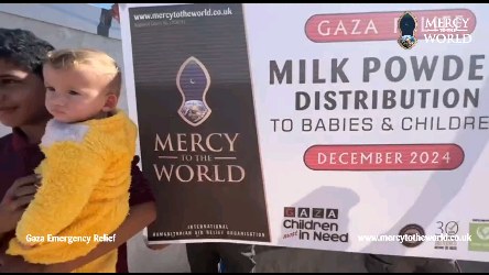 Feedback Report: Distribution of Baby Milk Powder in #Gaza
In November, our community came together urgently to raise funds for Baby Milk Powder Packs to support #Palestinian babies and #Children in need
These innocent lives have been enduring the devastating effects of an ongoing war that has spanned over a year. Many have been displaced, forced to live in makeshift tents, and are in desperate need of our assistance.
In every conflict, it is the children who bear the heaviest burden.
We extend our heartfelt gratitude to everyone who contributed. Your generosity has brought much-needed relief to these vulnerable children.
Jazakallahu Khair.
Mercy to the World
www.mercytotheworld.co.uk
Your Donation is Our Amaanah
