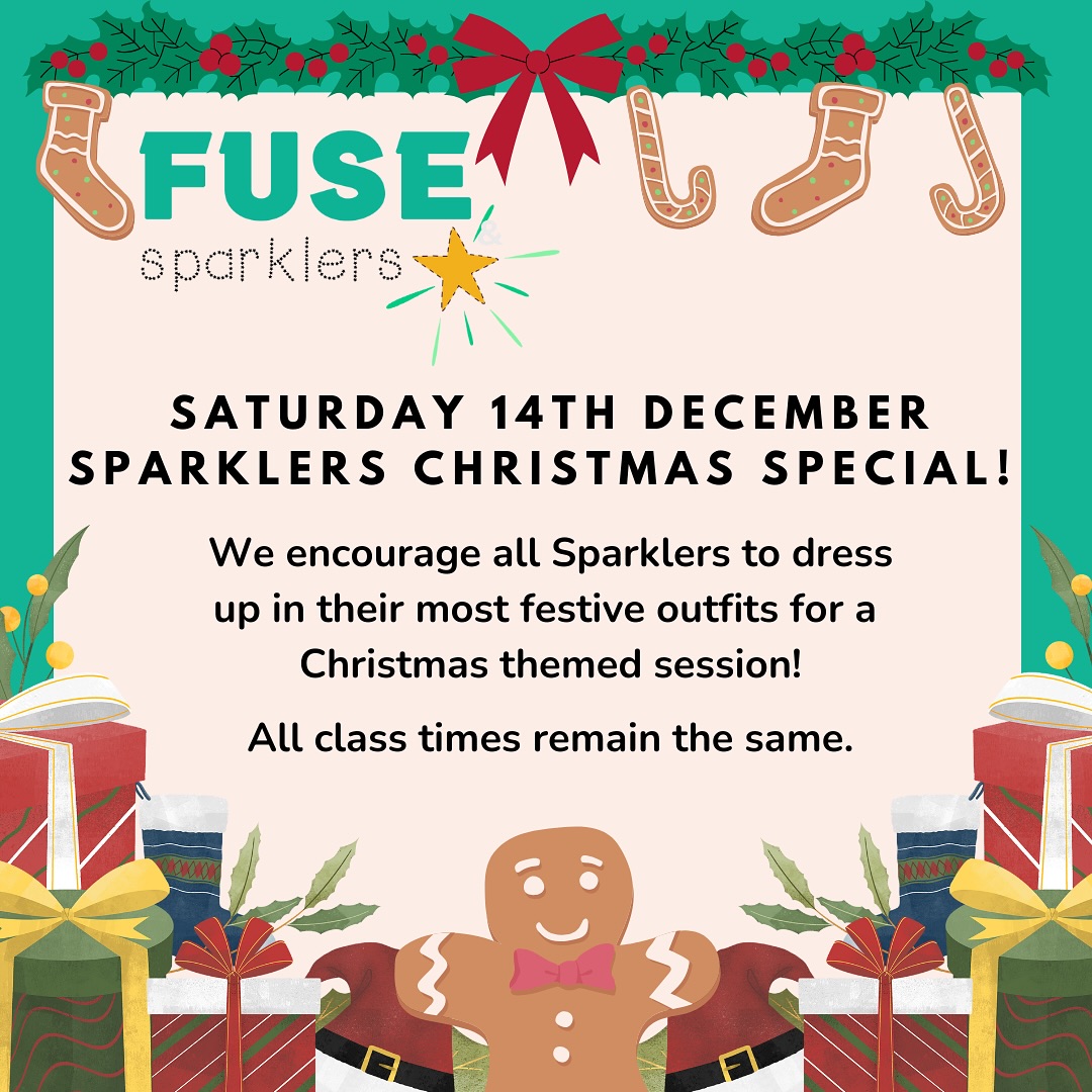 🌟Sparklers Christmas Special🌟
🎄Christmas themed sessions!
🎄Christmas outfits / fancy dress!
🎄Join us for some festive fun!
FUSE Sparklers: Ages 2-6 years
Book now via our website or email us for more details 💚
💻www.fusetheatreartscollective.com
📧sparklers@fusetheatreartscollective.com
#fusetheatreartscollective #fuse #theatre #arts #dance #performingarts #christmas #worthing #westsussex