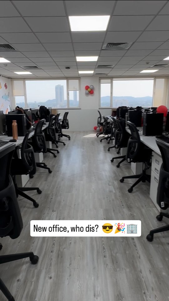 Stepping up in style! 😎🎉🏢 Here's a glimpse of our brand-new space.