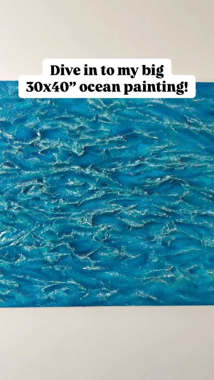 Escape winter and feel like you’re in the tropics with this big 30x40” ocean painting! 3d and translucent qualities makes you feel like you’re looking at real water 🌊
What do you think??
#oceaninspired #waterpainting #artist #oceanart #oceanpainting #coastaldecor #artforsale #oceanlover